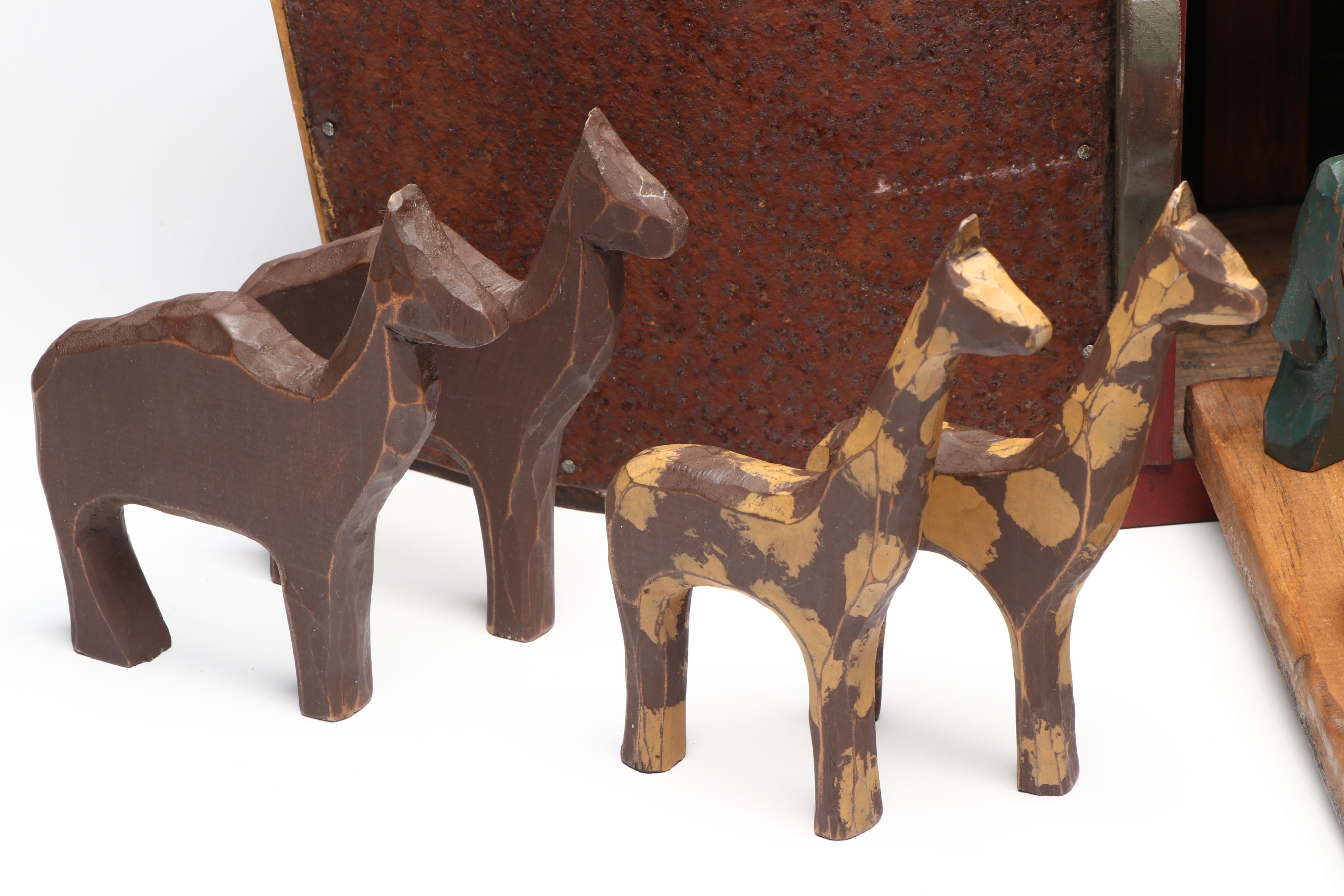 Roger Ellis Folk Art "Just Country" Handcrafted Noah's Ark Set, 1999