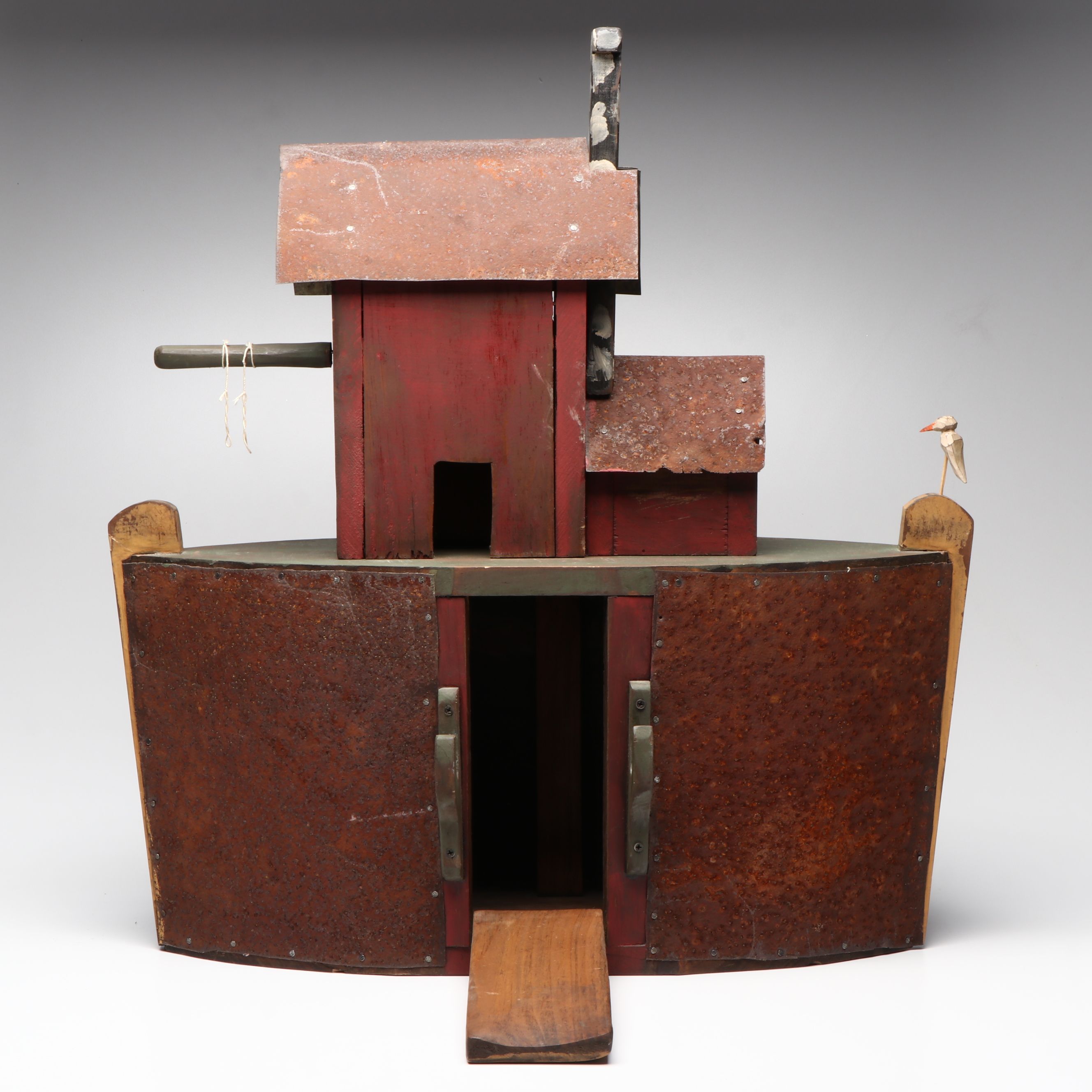 Roger Ellis Folk Art "Just Country" Handcrafted Noah's Ark Set, 1999