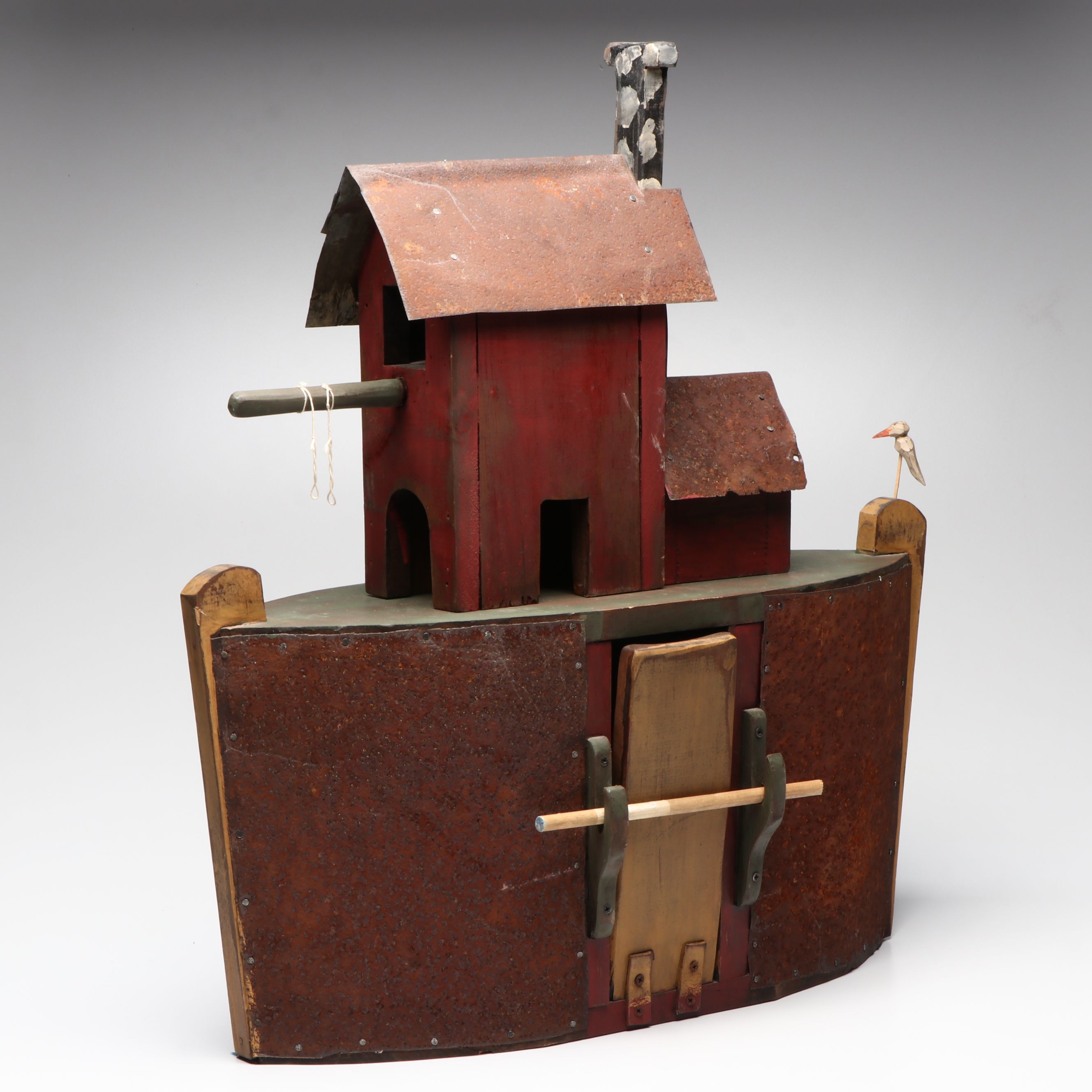 Roger Ellis Folk Art "Just Country" Handcrafted Noah's Ark Set, 1999