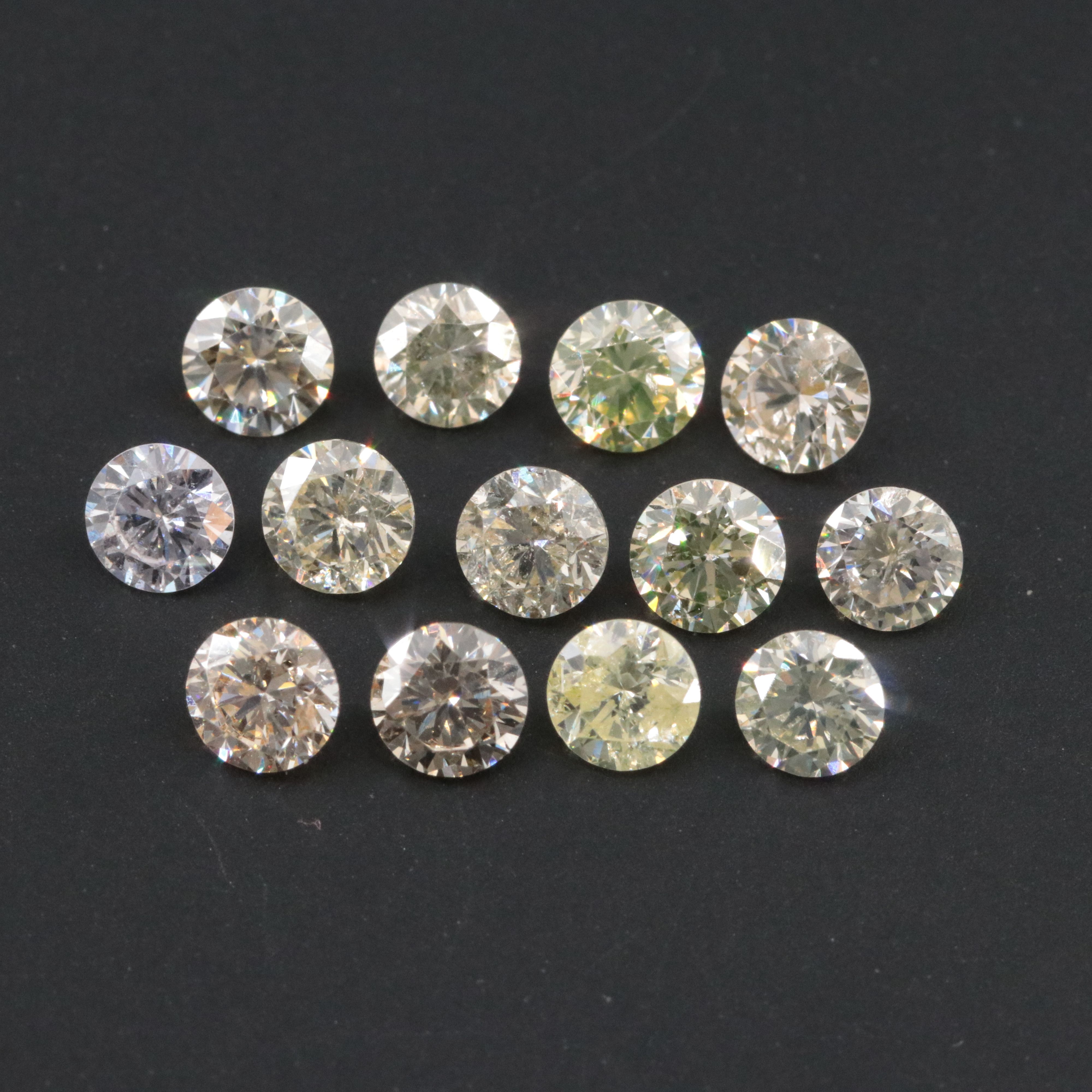 Loose 2.24 CTW Diamond Lot Including Fancy Color