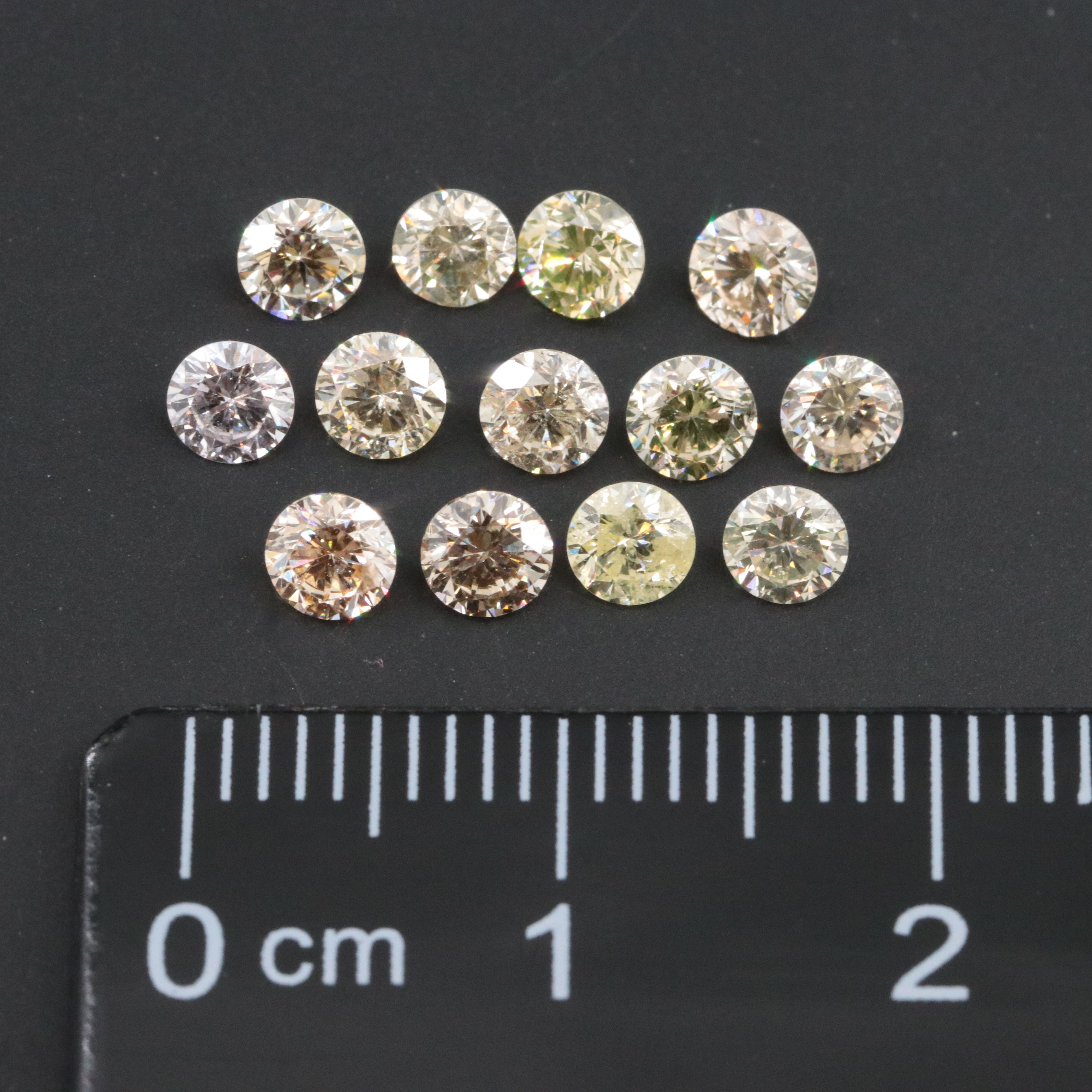 Loose 2.24 CTW Diamond Lot Including Fancy Color