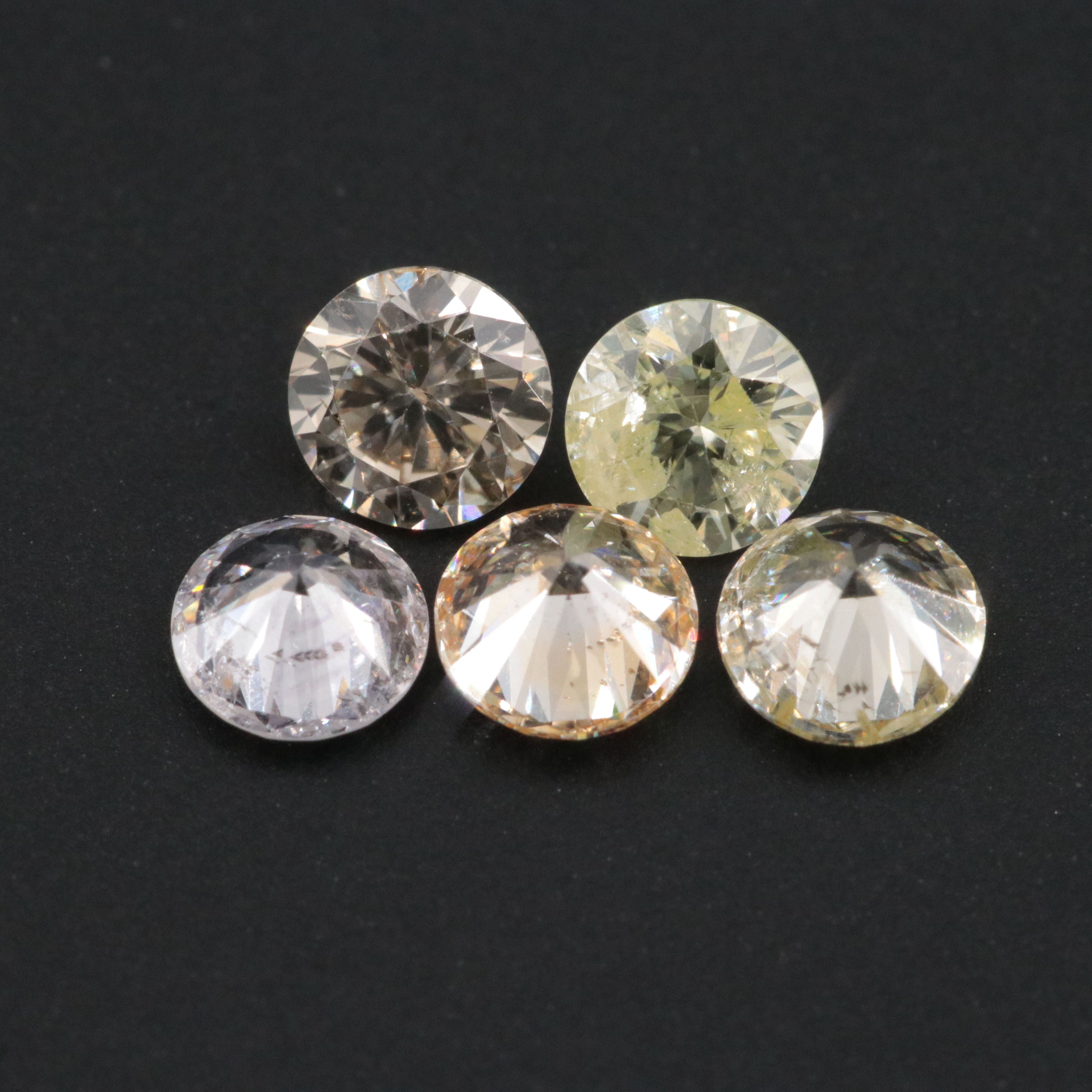 Loose 2.24 CTW Diamond Lot Including Fancy Color
