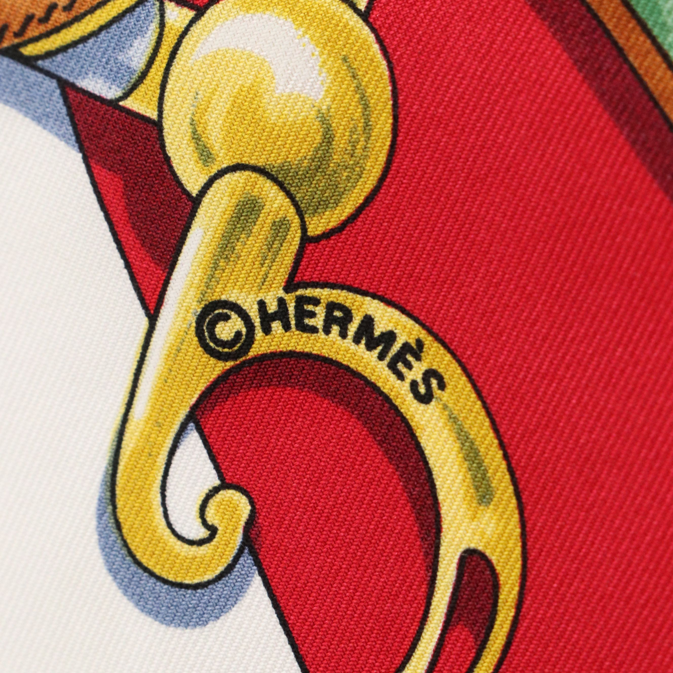 Hermès "Festival" Silk Twill Scarf 90