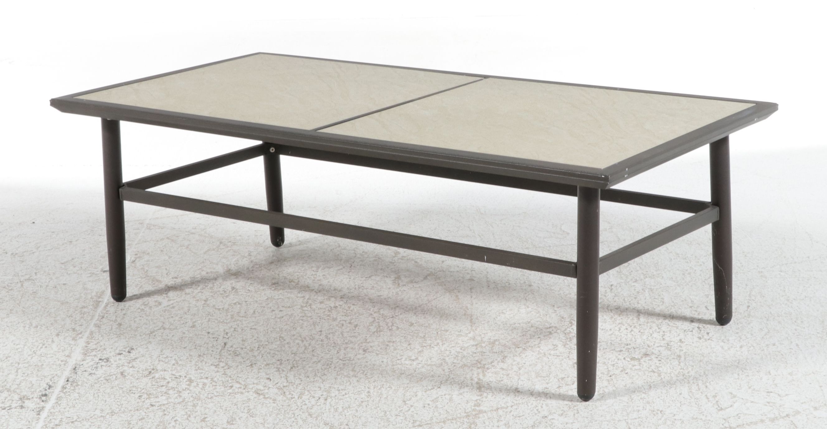 Modern Tiled Coffee Table with Ebonized Frame
