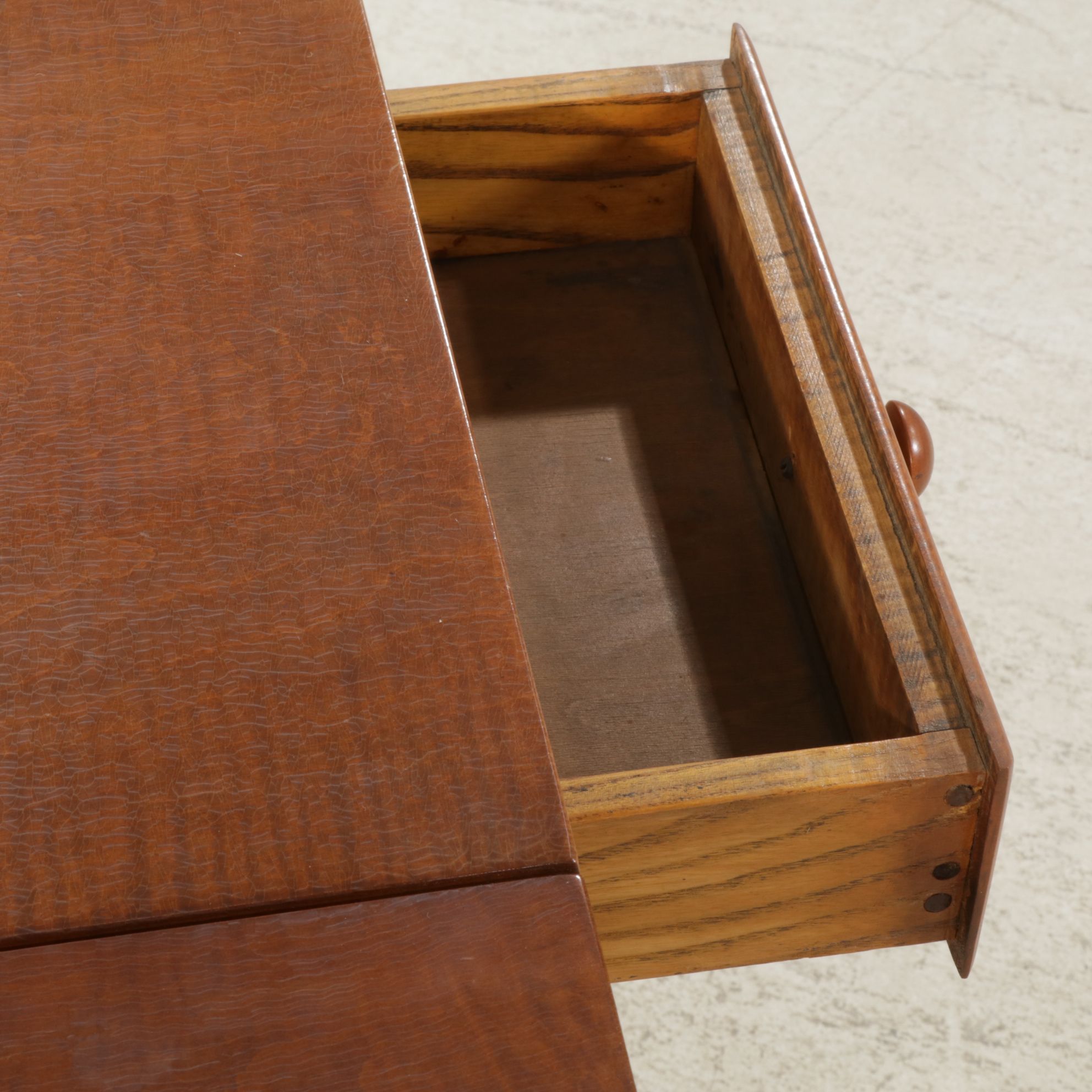 Sheraton Style Tiger Maple Drop Leaf Work Table, Late 20th Century