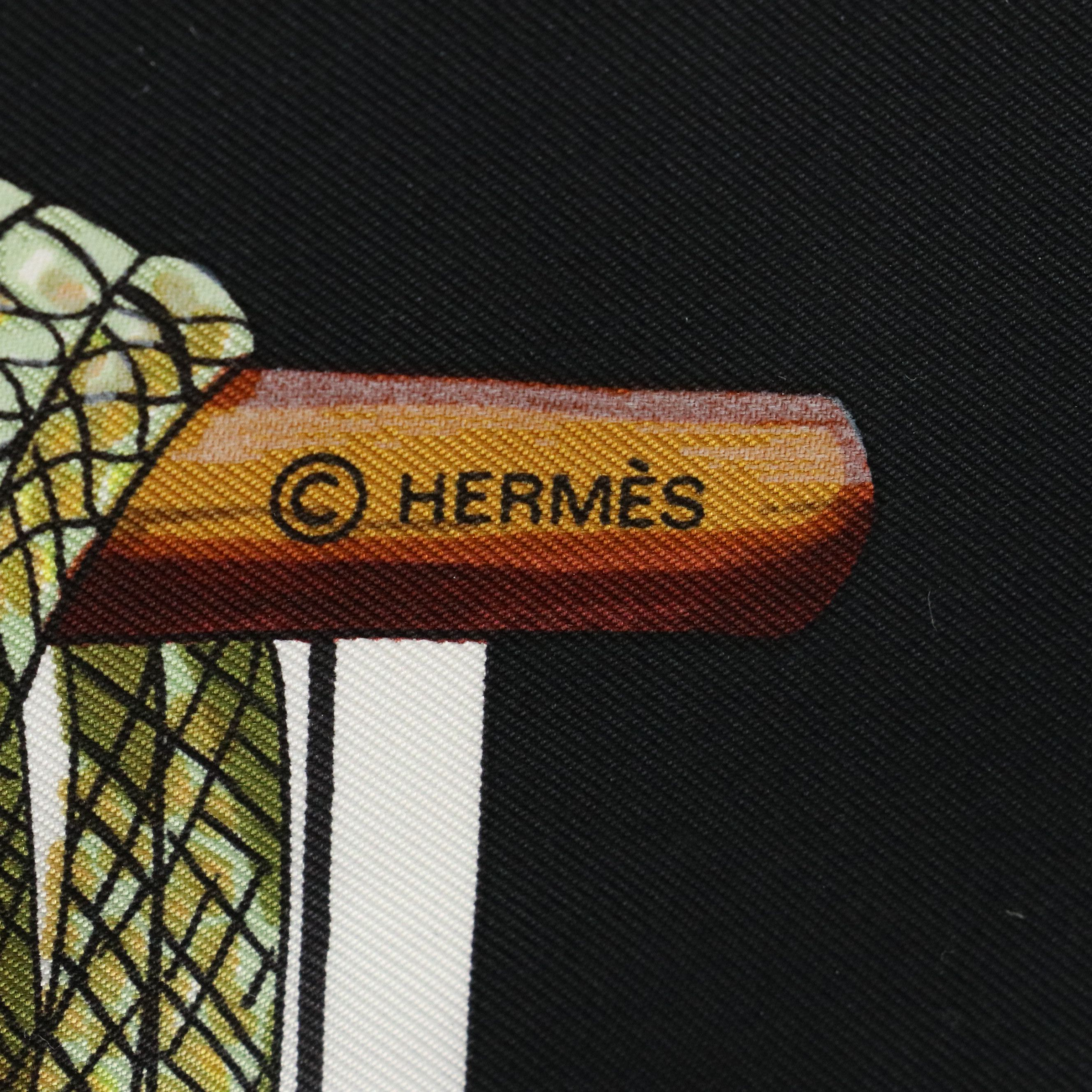 Hermès "Passementerie" Silk Twill Scarf 90