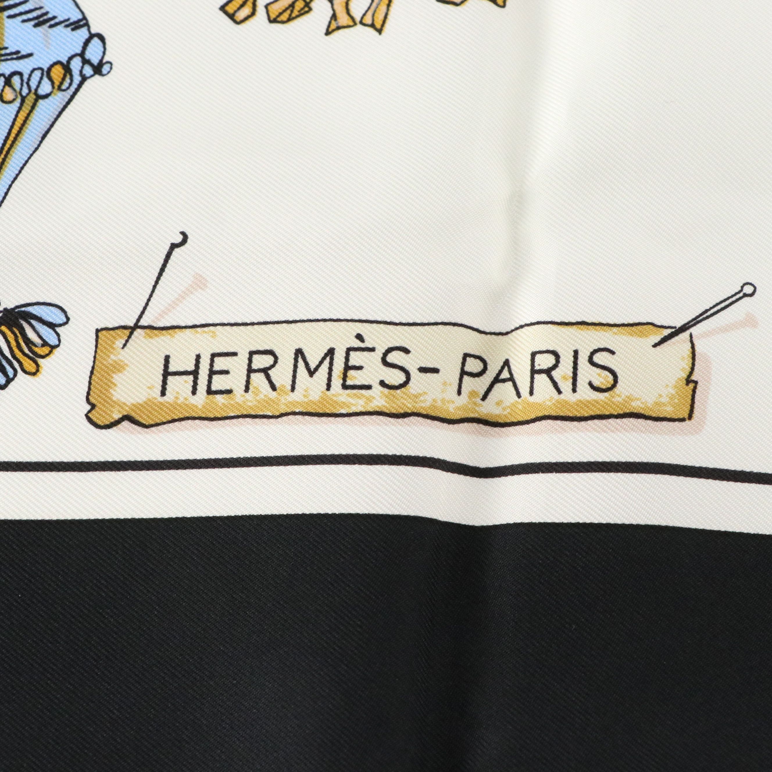 Hermès "Passementerie" Silk Twill Scarf 90