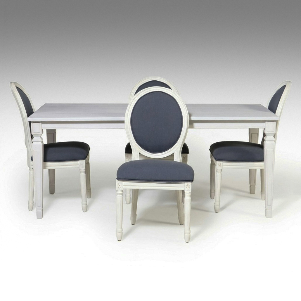 Set of Four Safavieh Dining Chairs with "At Home x Grace Mitchell" Dining Table