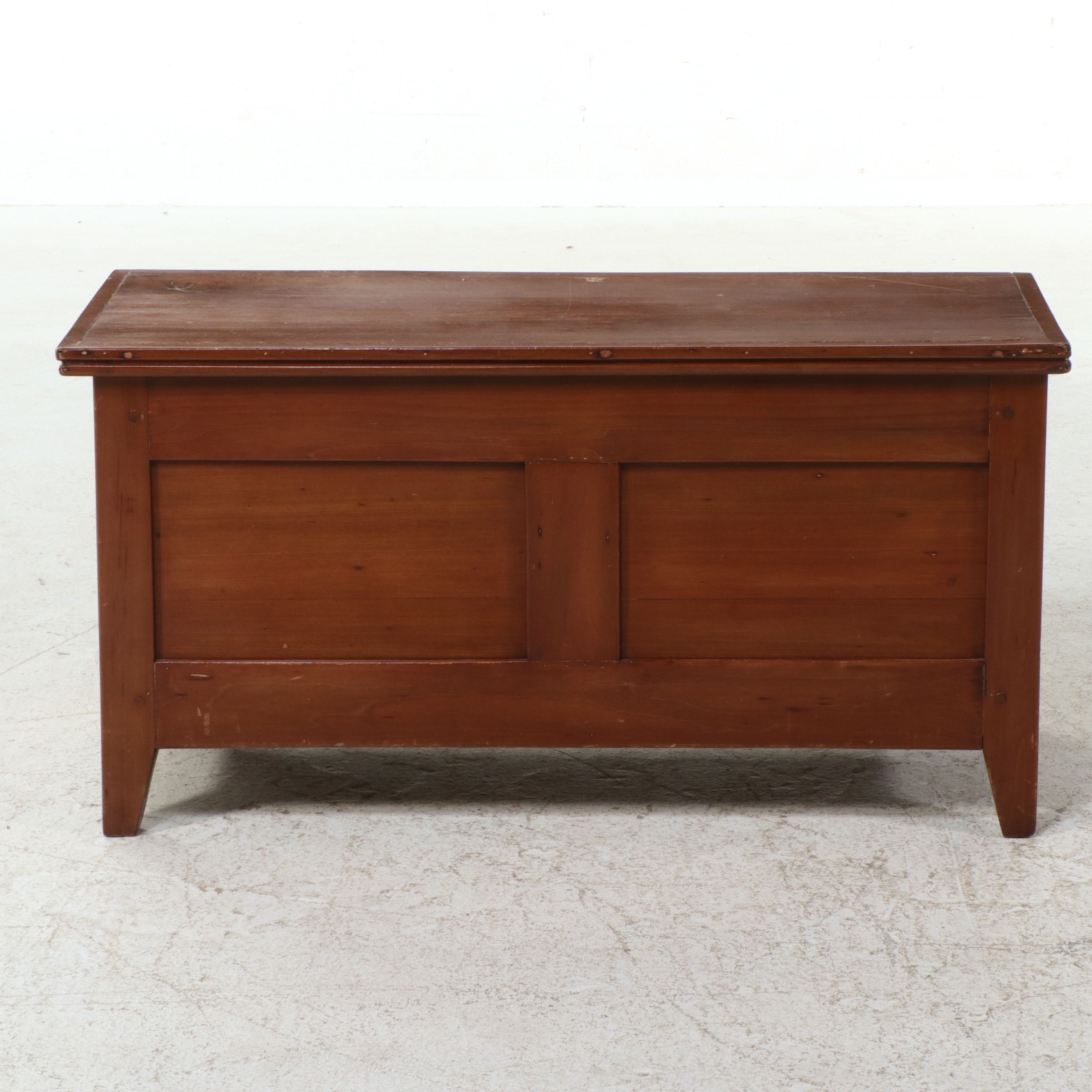 American Pine Paneled Blanket Chest, 19th Century