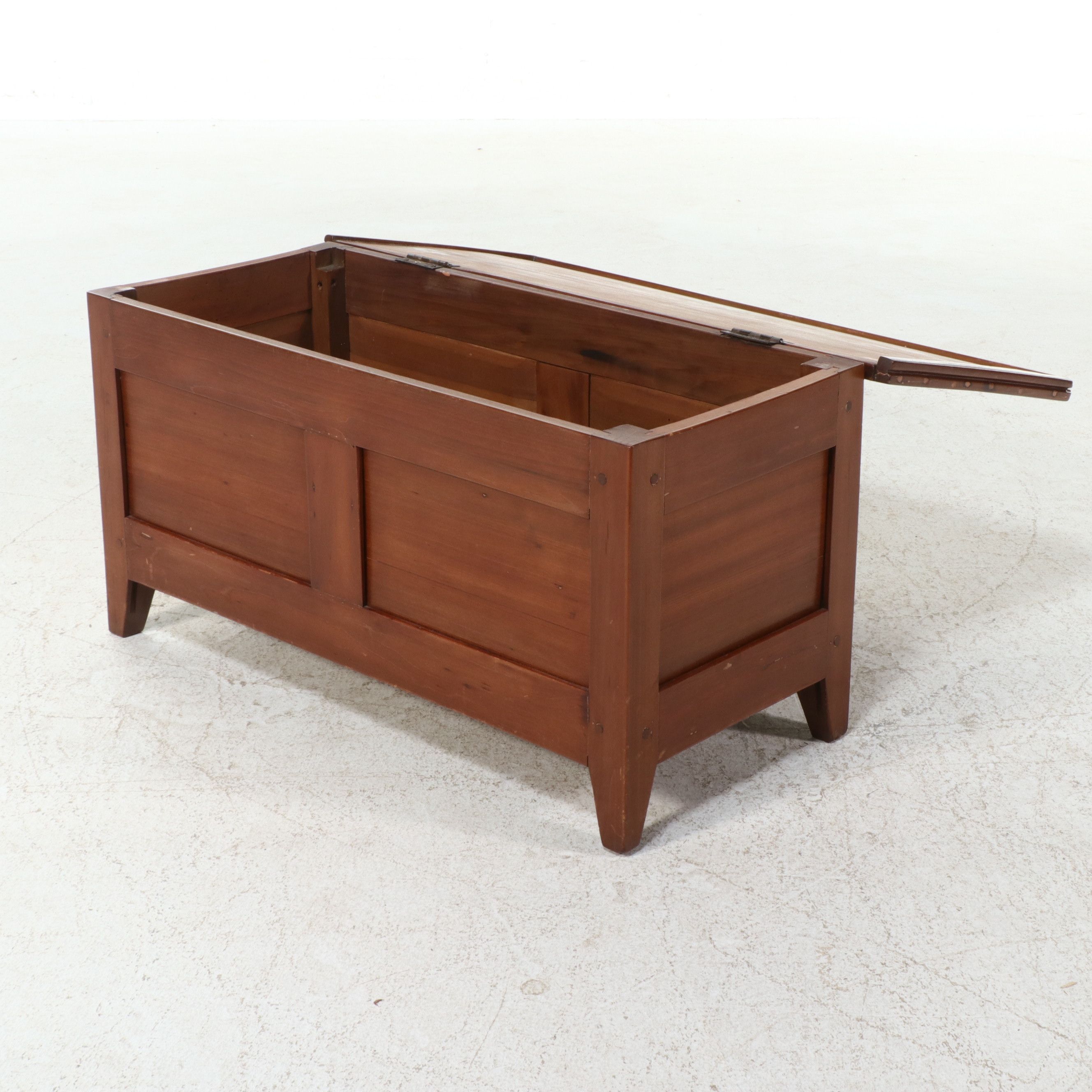 American Pine Paneled Blanket Chest, 19th Century