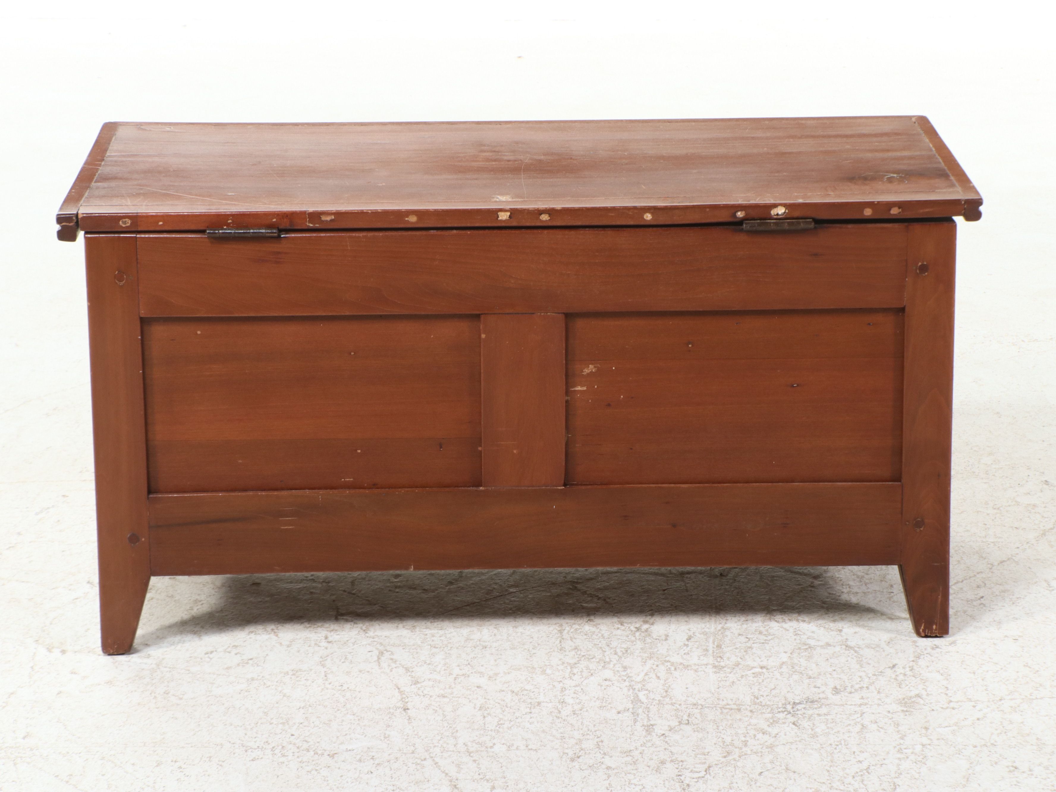 American Pine Paneled Blanket Chest, 19th Century