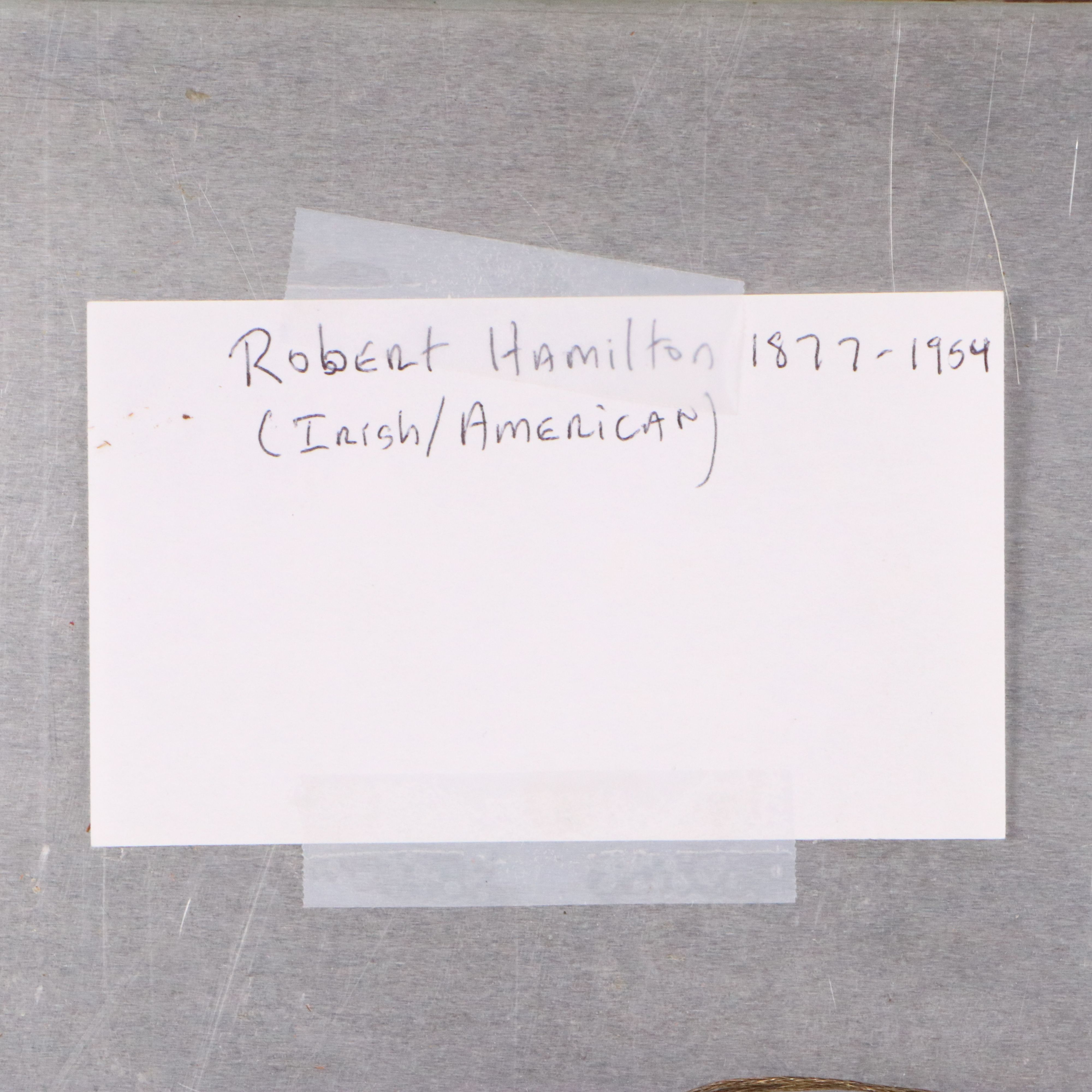 Robert Hamilton Oil Painting of Winter Woodland Landscape, Early 20th Century