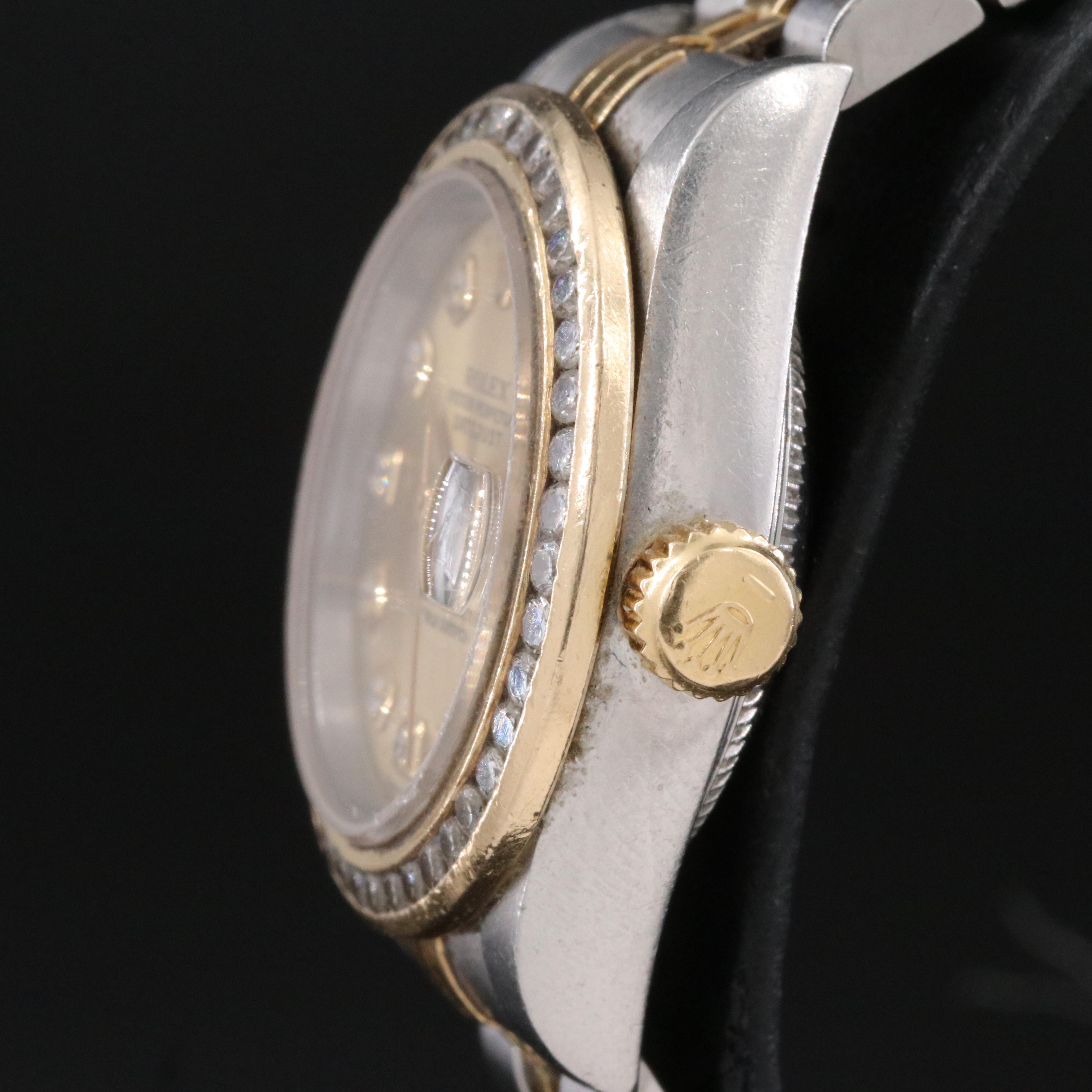 1995 Rolex Datejust Custom Diamond Dial & Bezel Watch