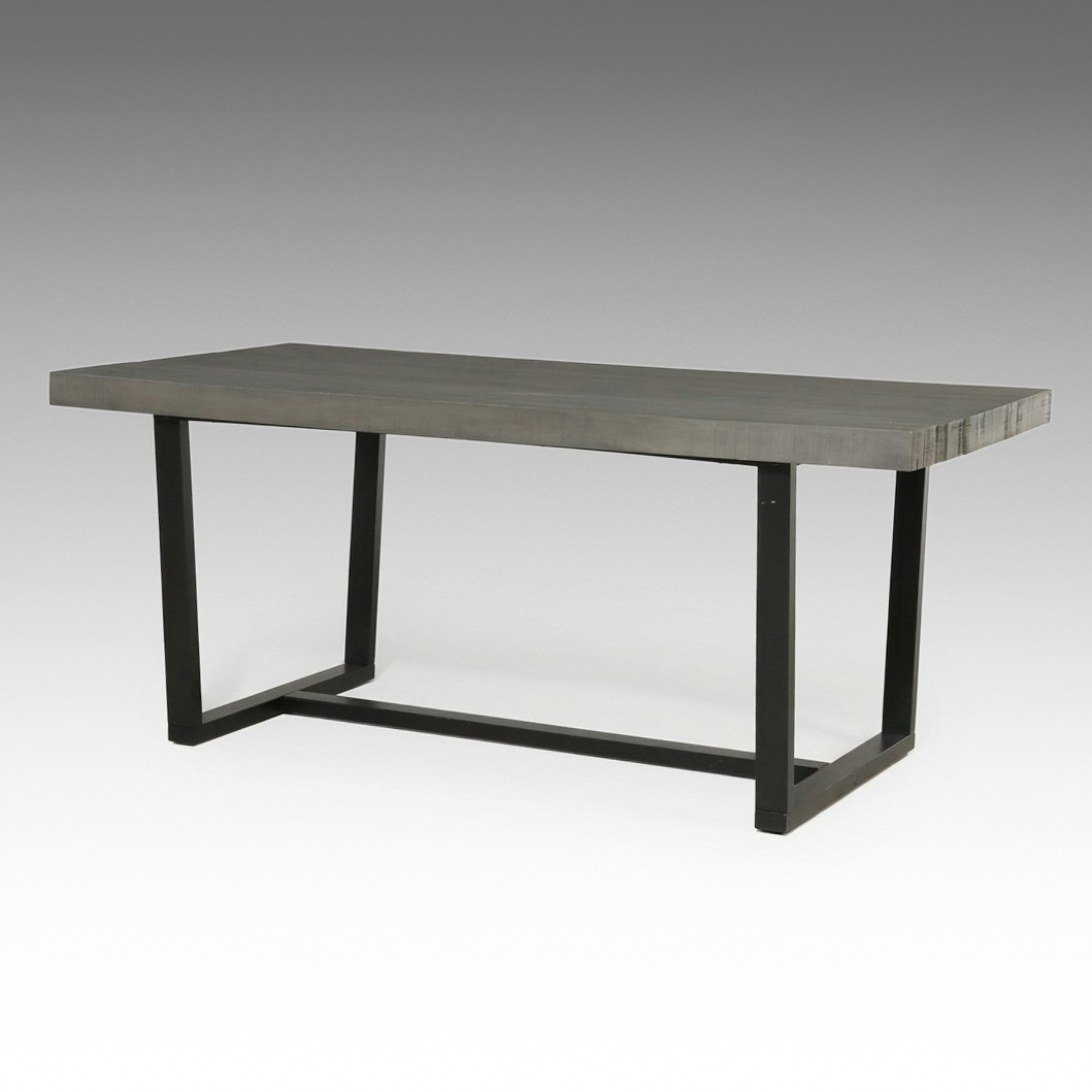 Contemporary Industrial Grey Wash Dining Table