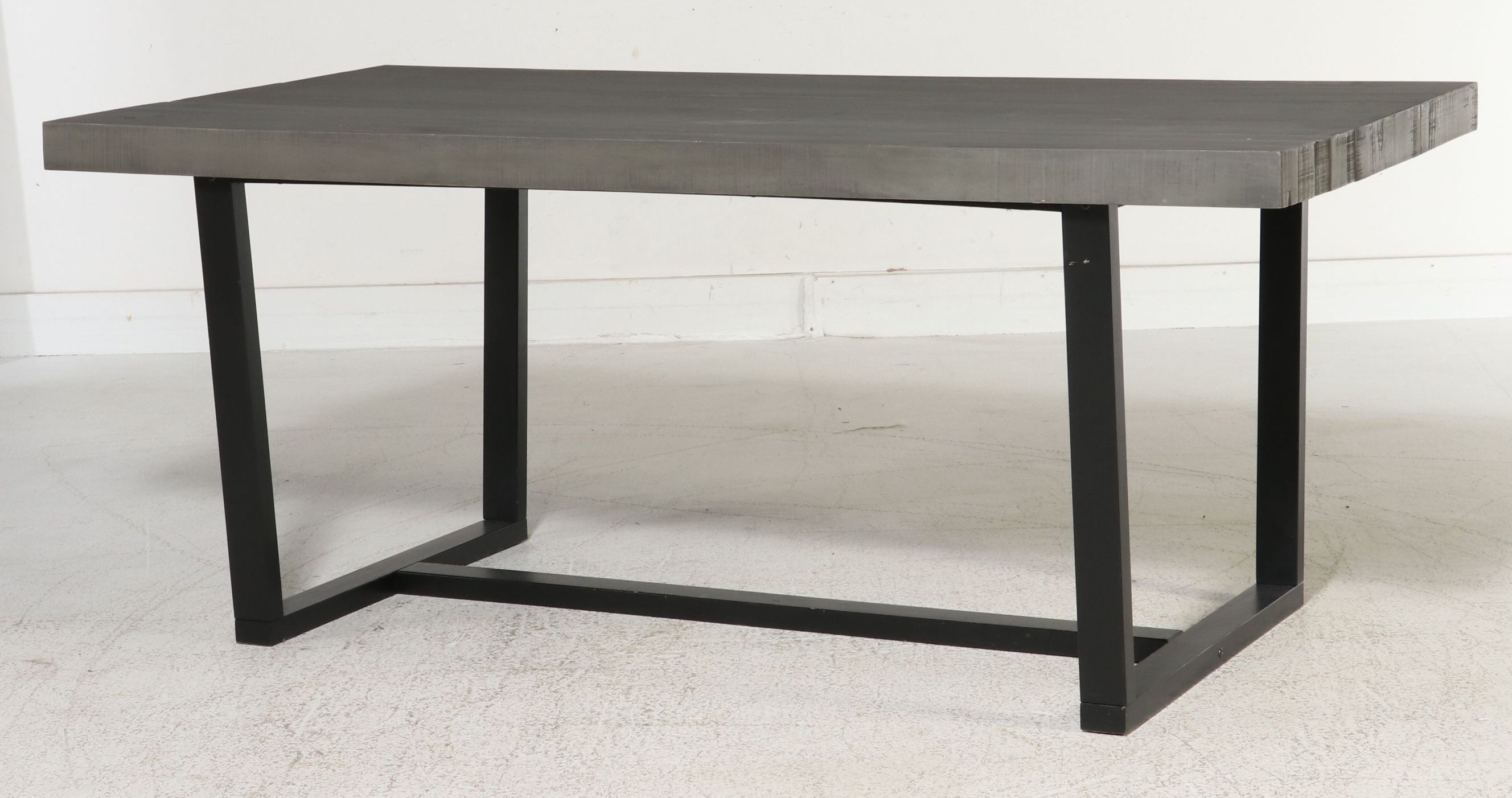 Contemporary Industrial Grey Wash Dining Table