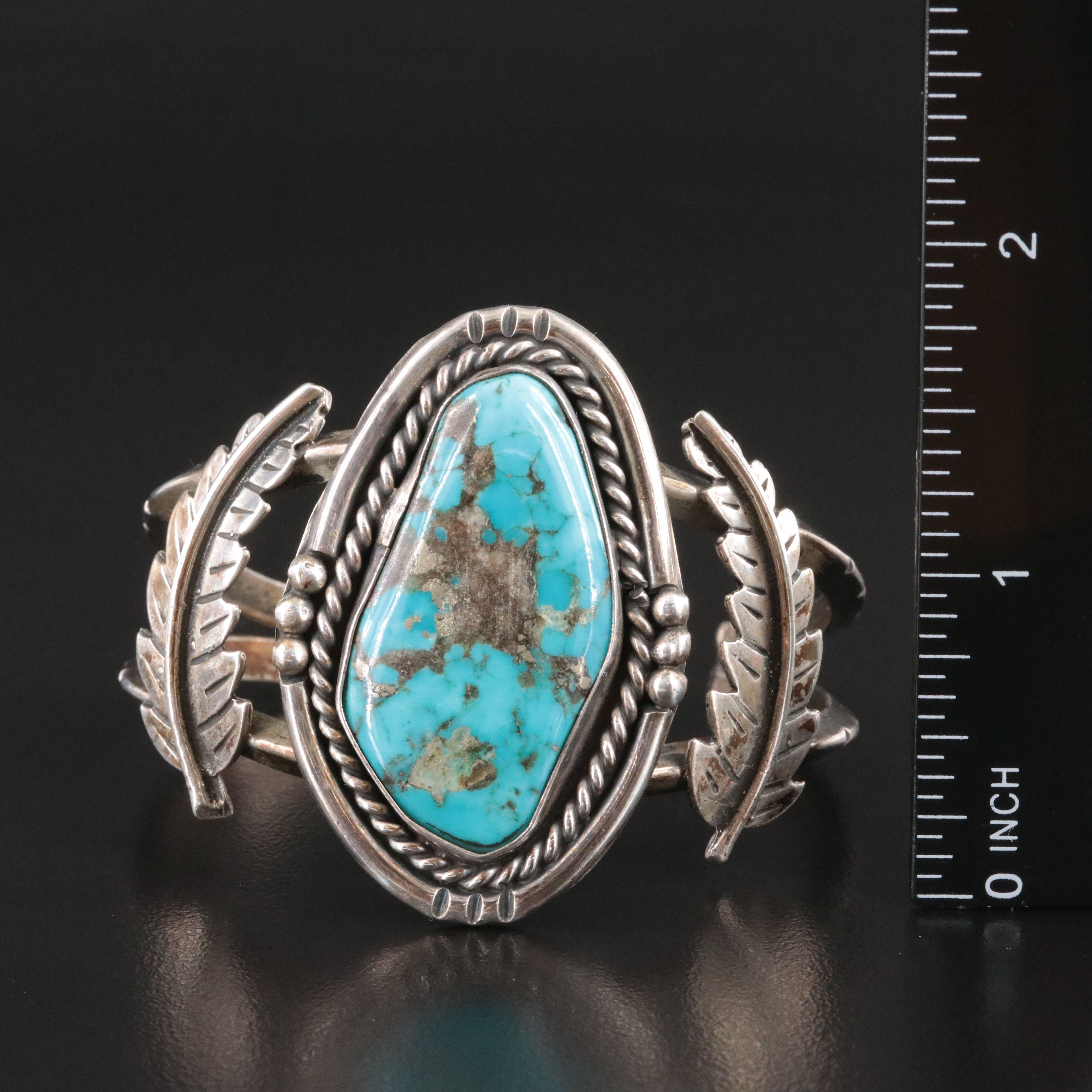 Southwestern Turquoise Sterling Cuff Bracelet