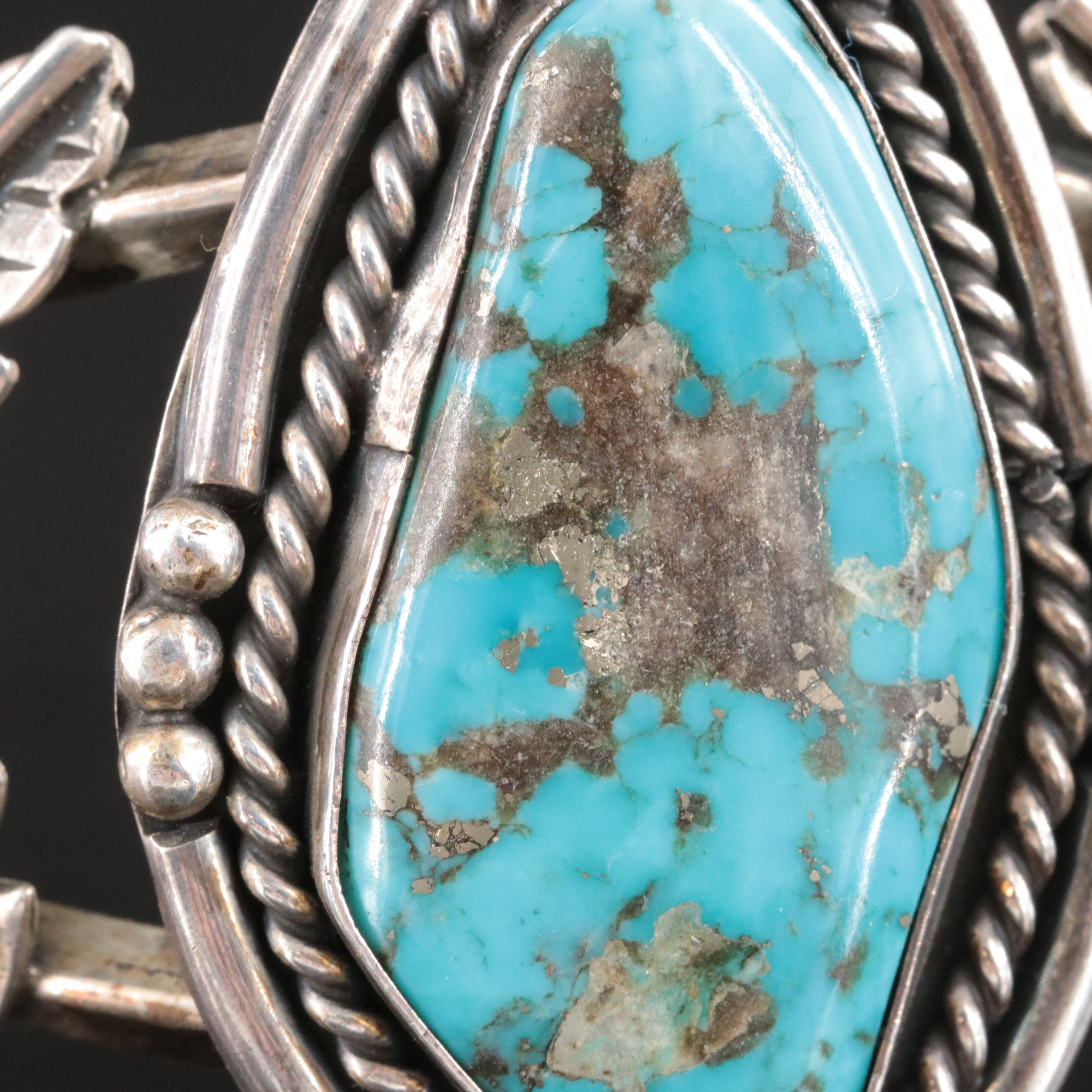 Southwestern Turquoise Sterling Cuff Bracelet