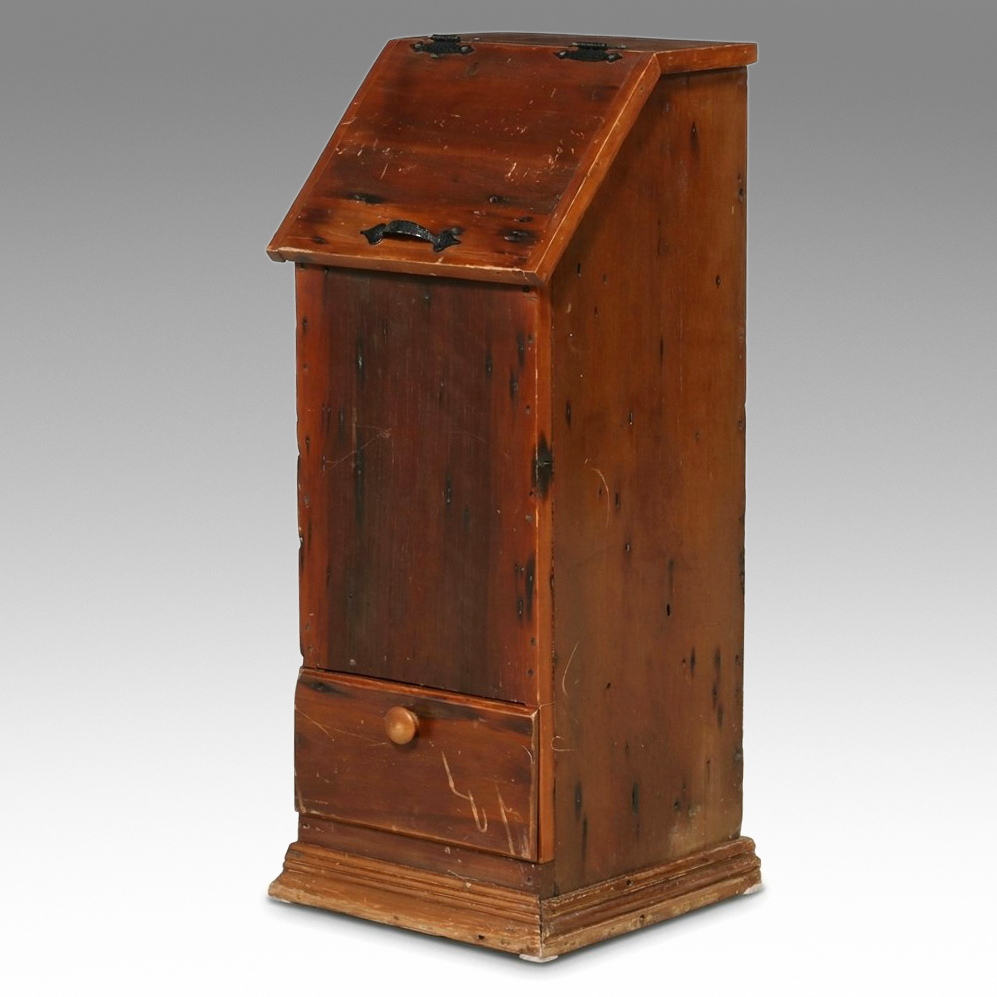Antique Handcrafted Primitive Pine Grain Bin