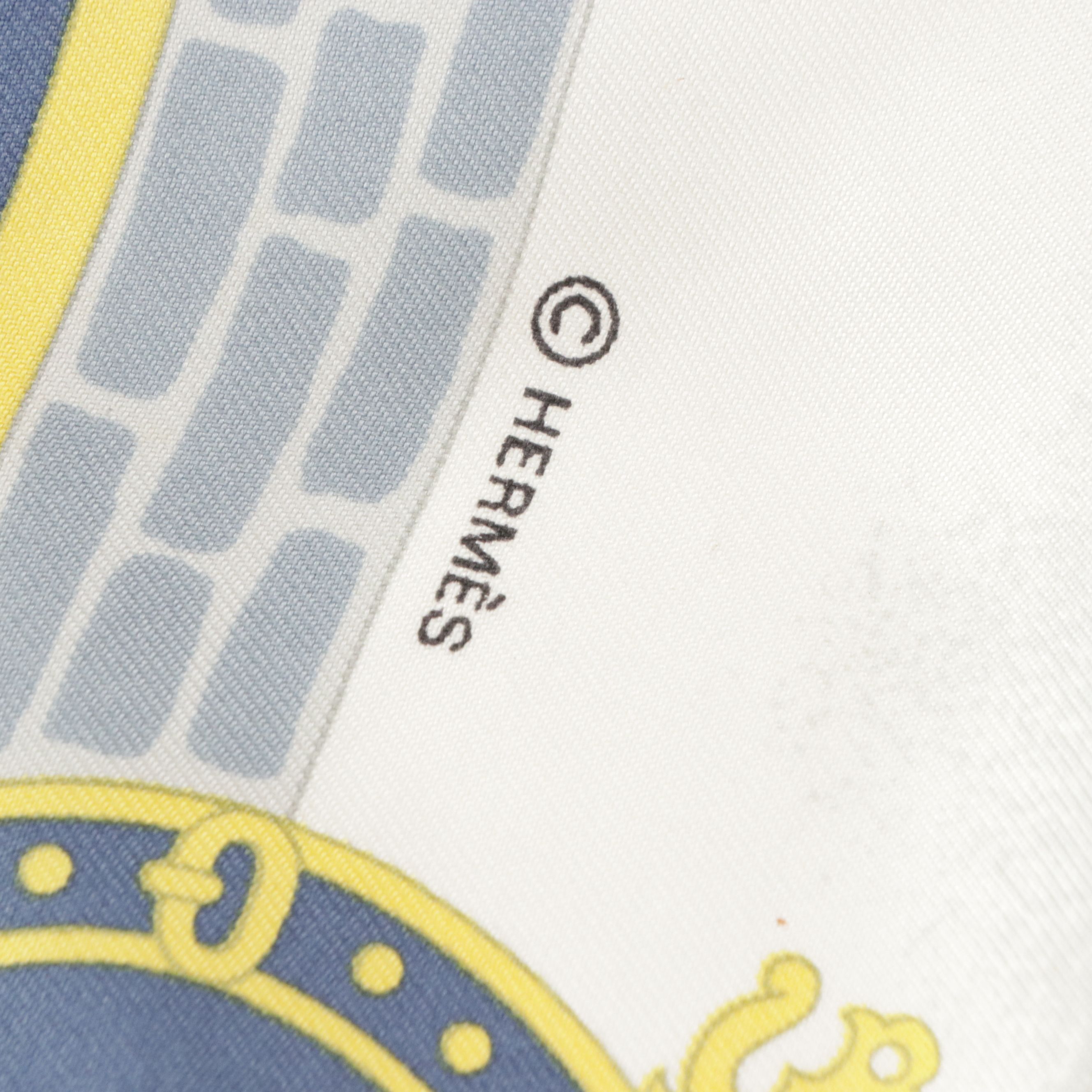 Hermès "Les Haras Nationaux" Scarf 90 in Silk Twill