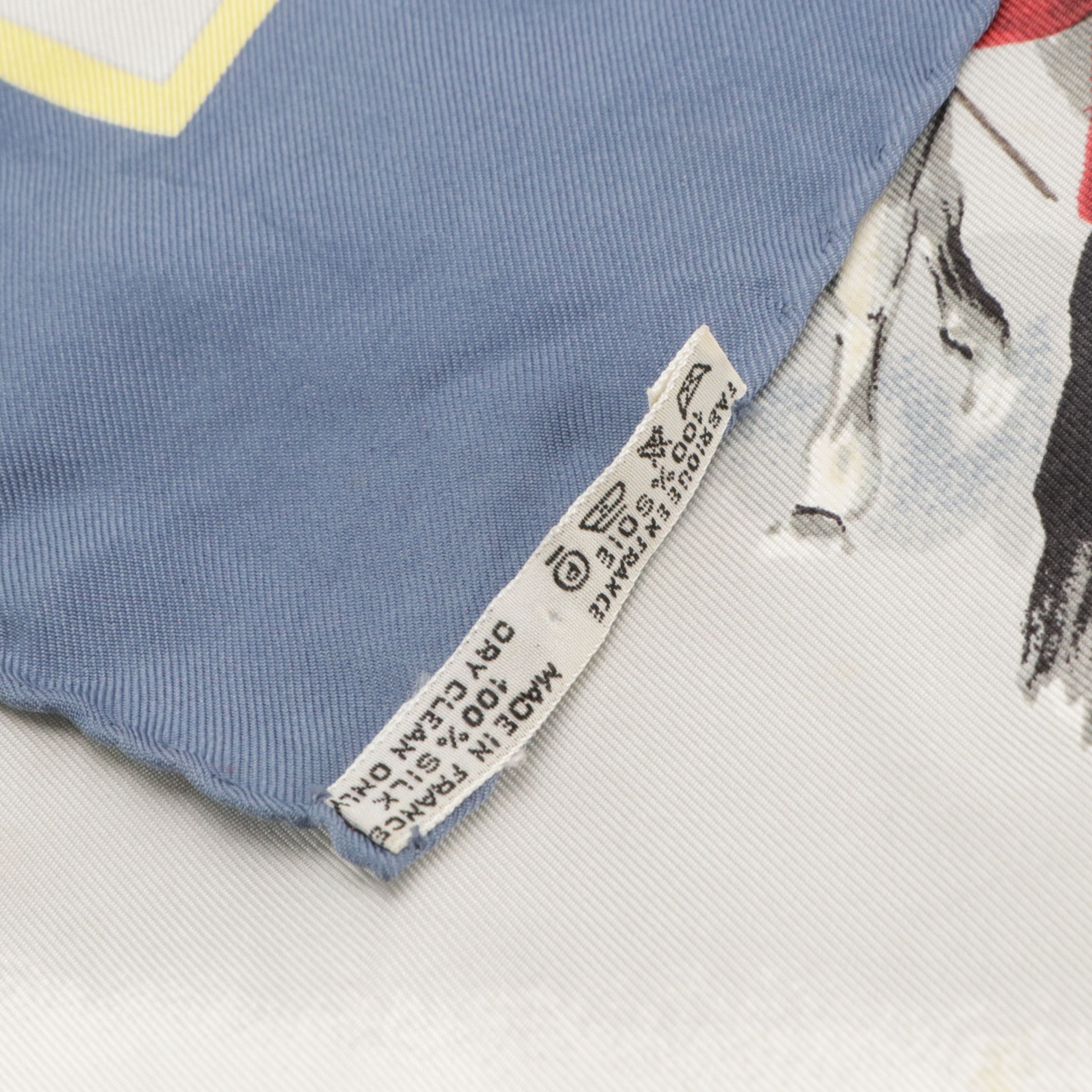 Hermès "Les Haras Nationaux" Scarf 90 in Silk Twill