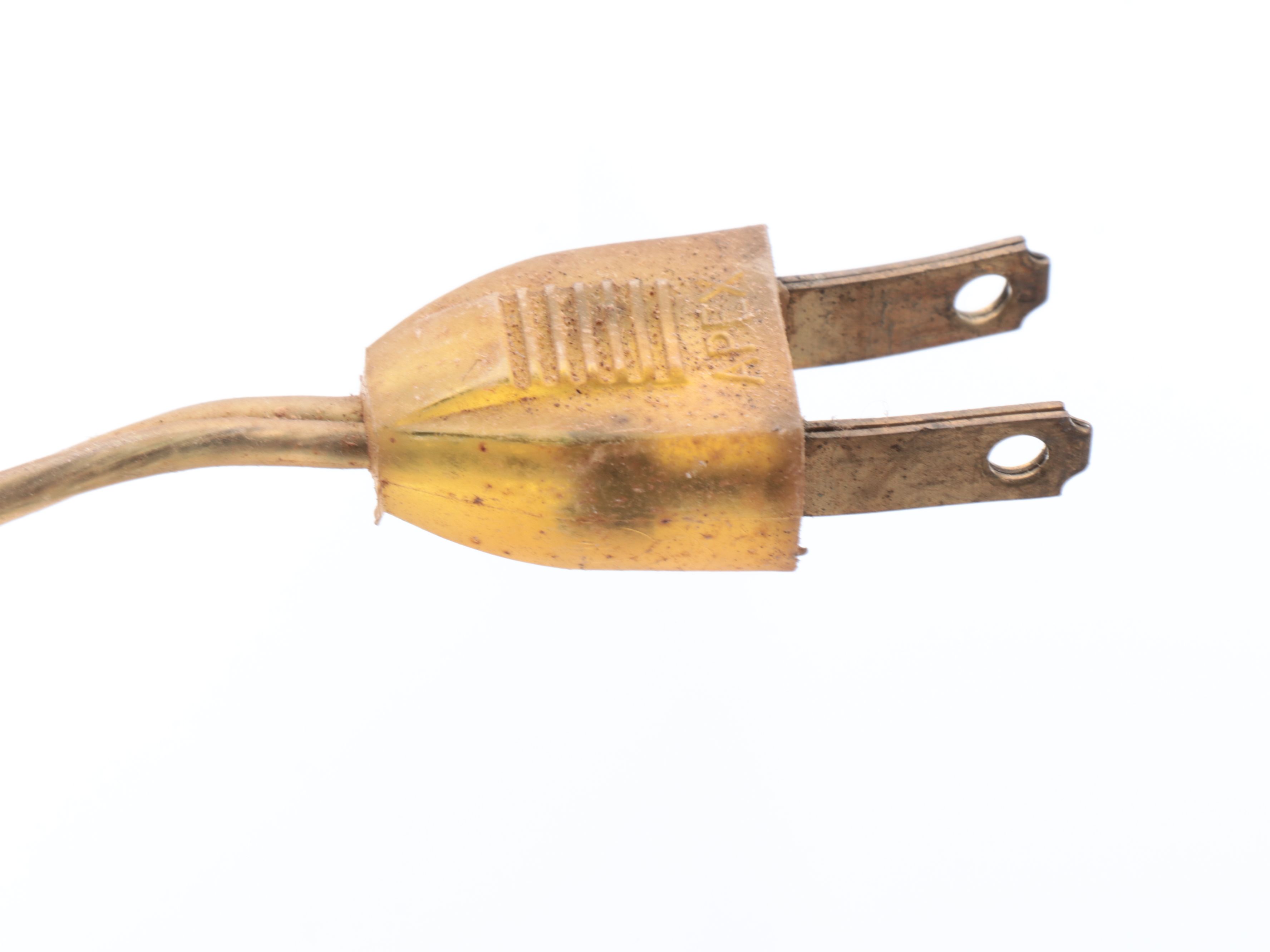 Transfer-Decorated Porcelain Table Lamp with Bronze Footed Brazier