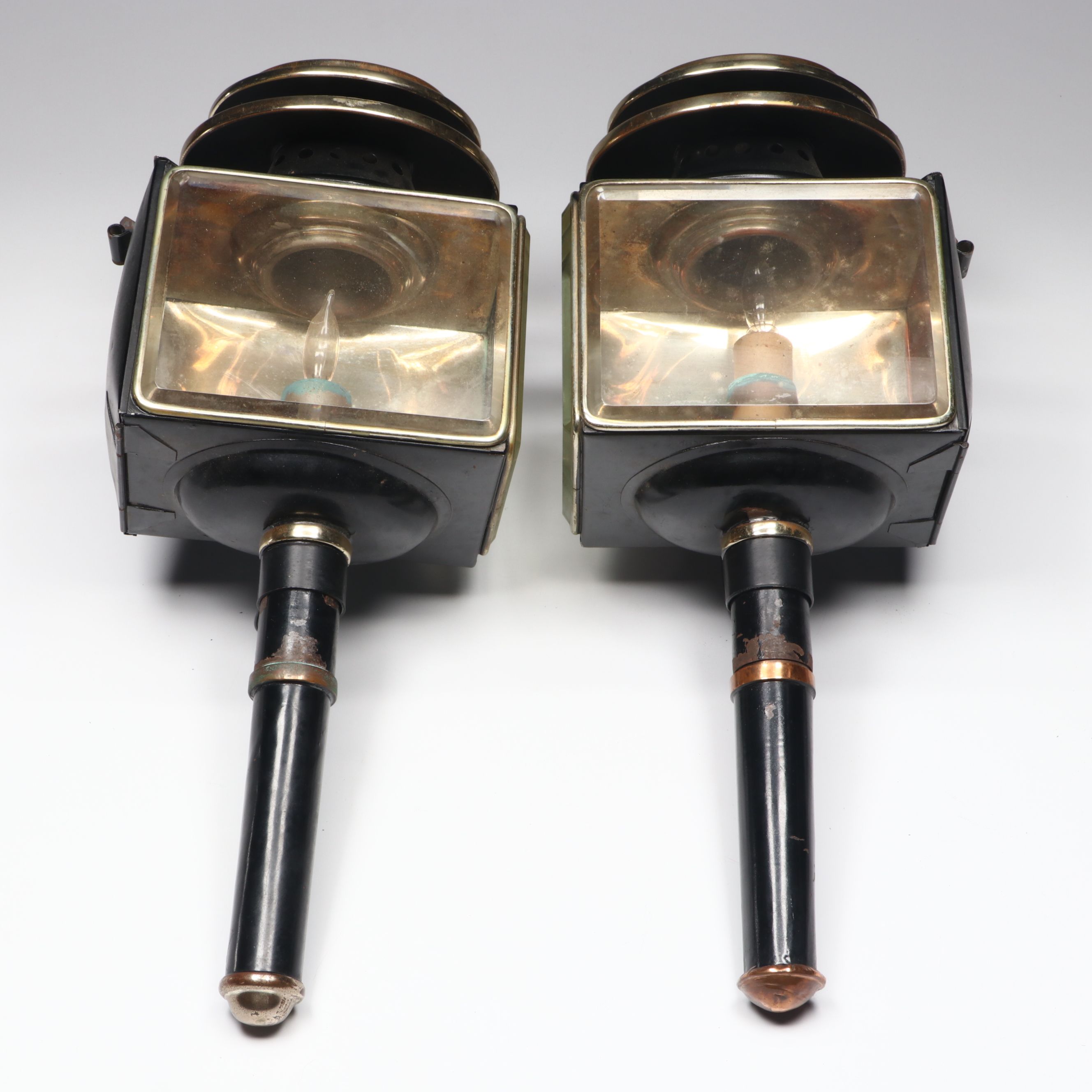 Victorian Style Carriage Wall Lamps, 20th Century