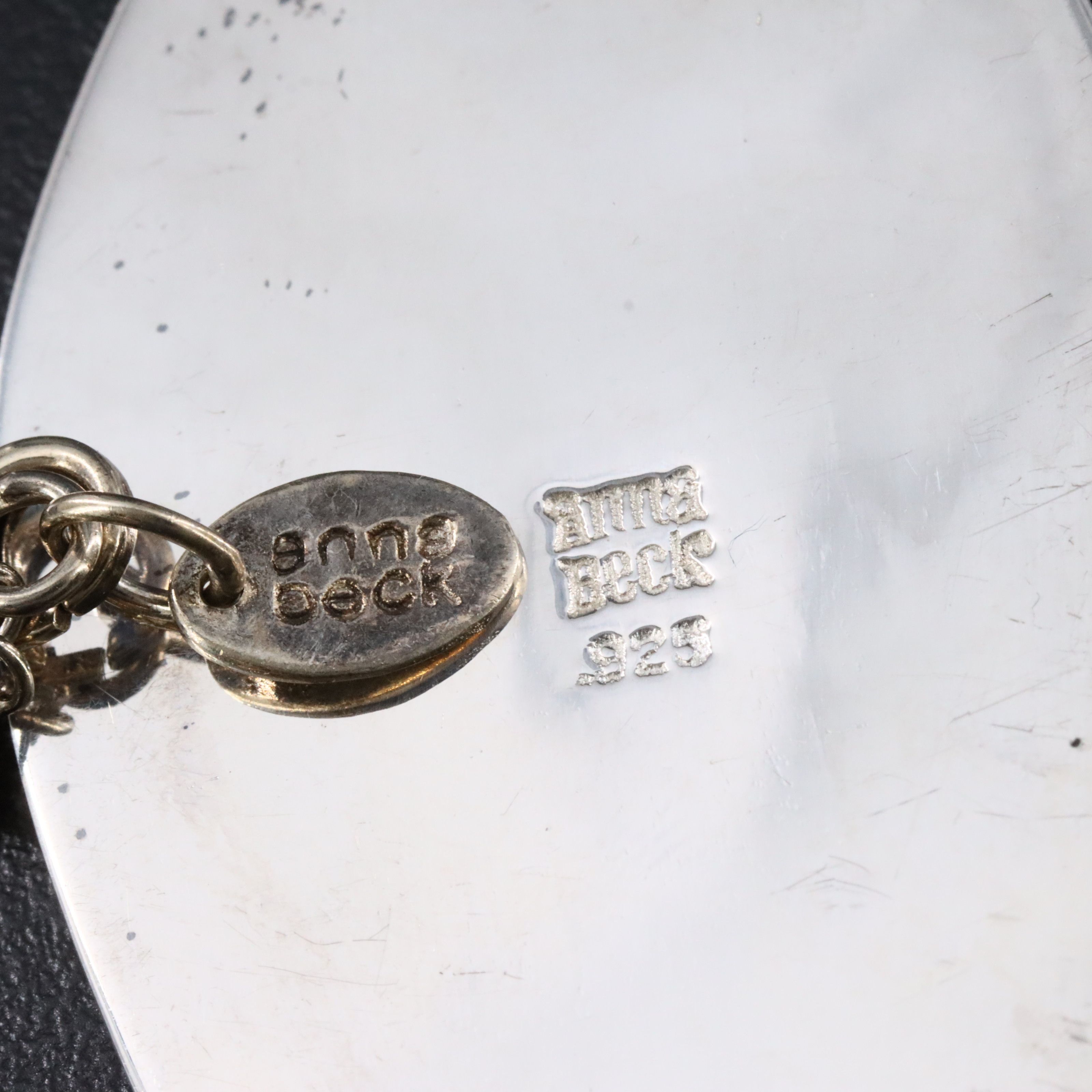 Anna Beck Sterling Leaf Charm Station Necklace and Earrings