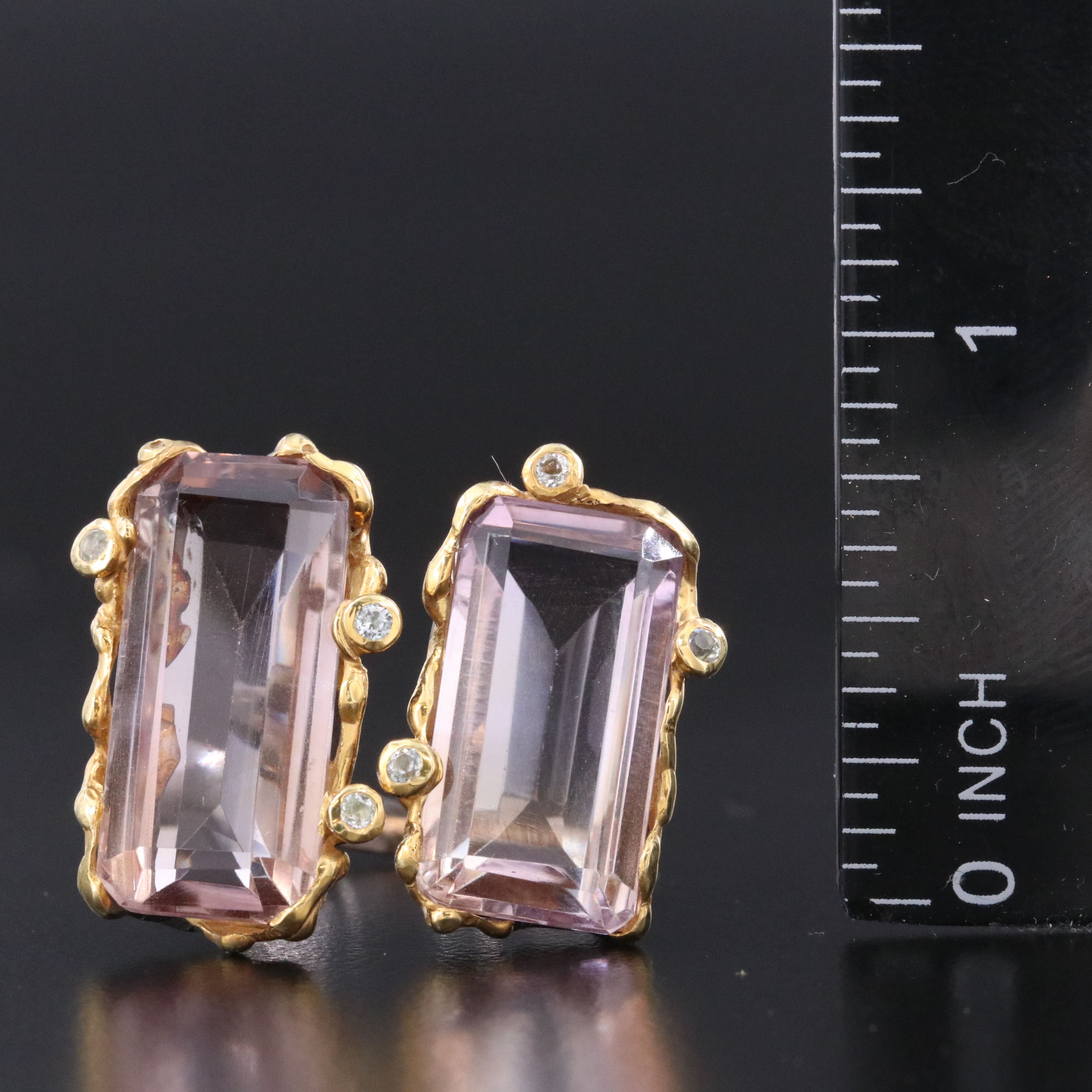 Sterling Amethyst and Topaz Toi et Moi Ring