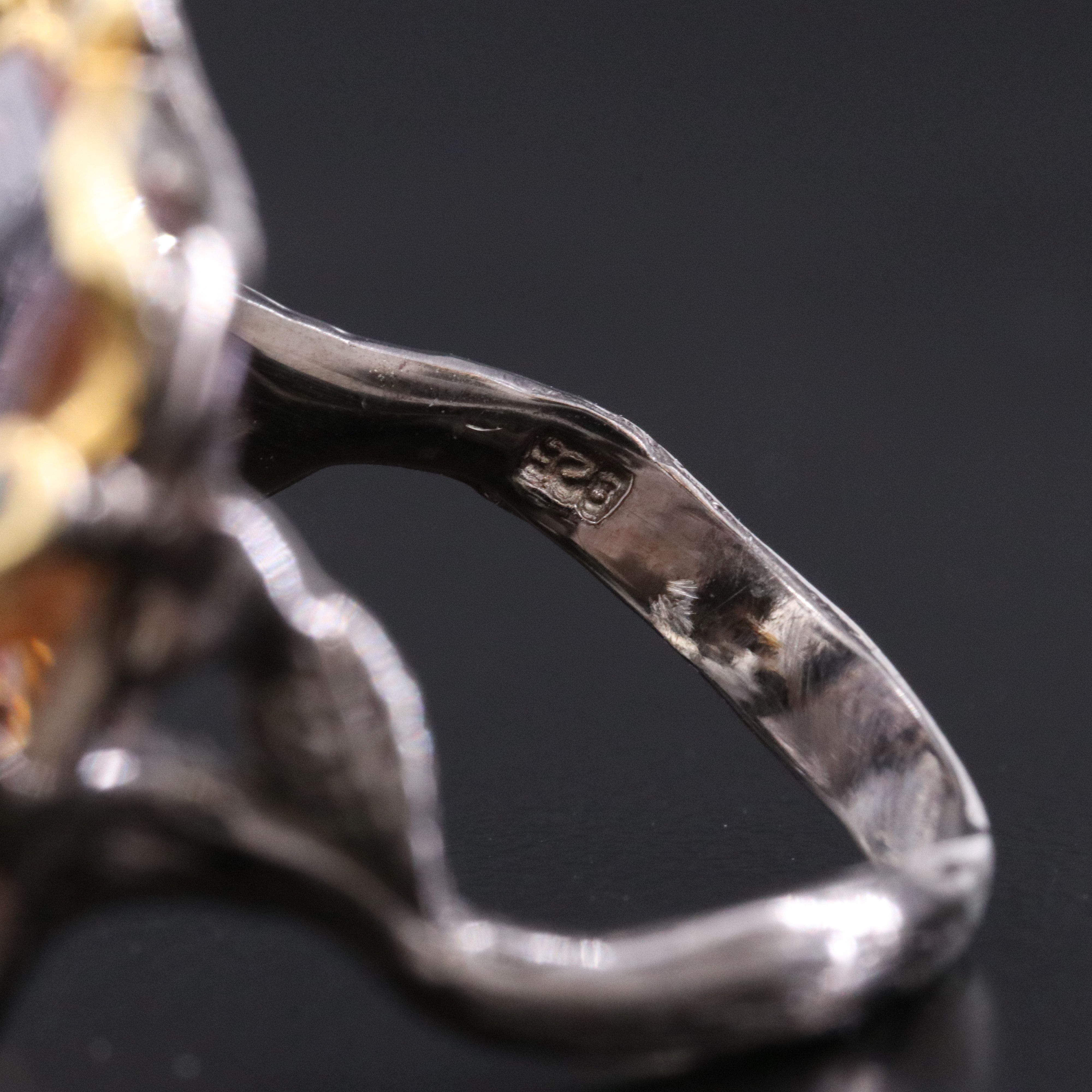 Sterling Amethyst and Topaz Toi et Moi Ring