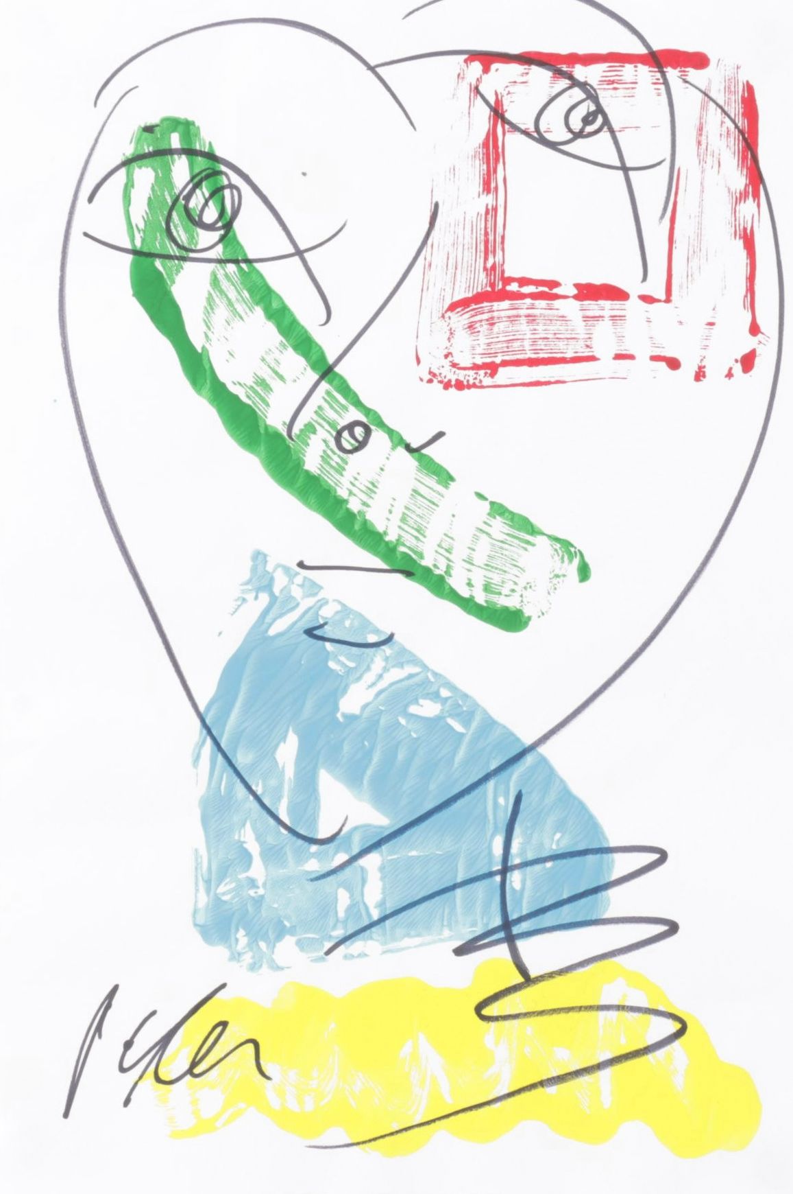 Peter Robert Keil Abstract Acrylic Portrait, Early 21st Century