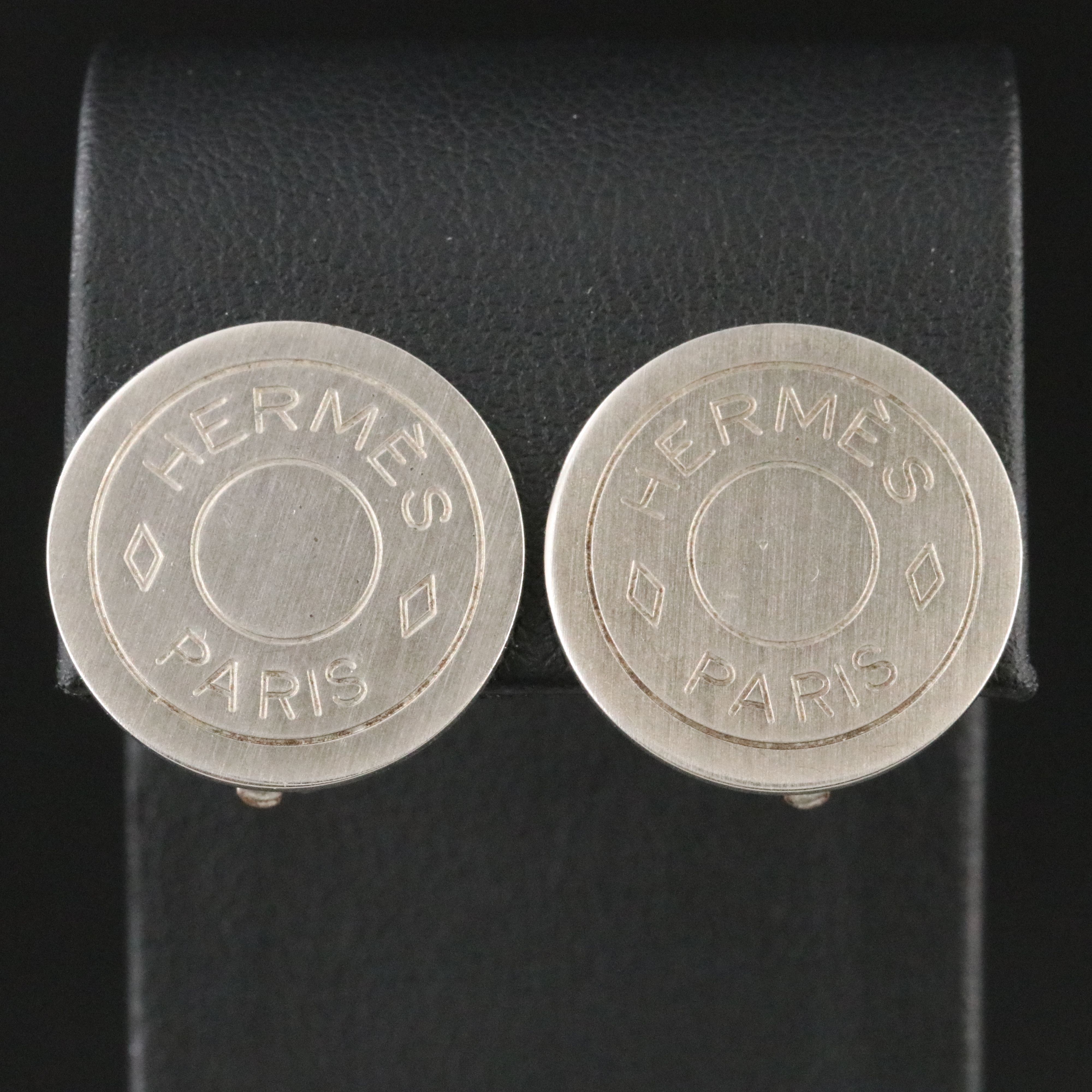Hermès Clou de Selle Clip Earrings Matte Finish