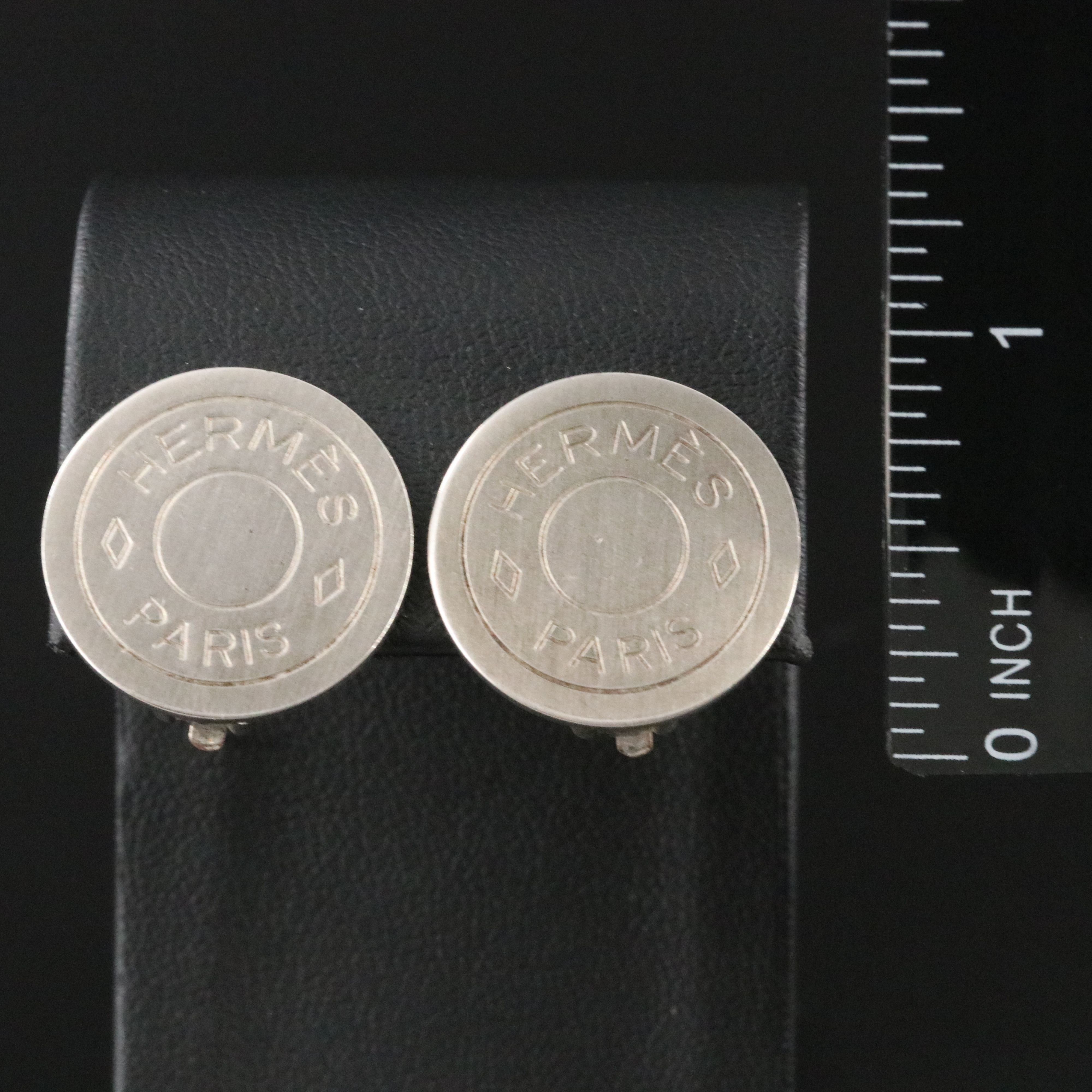 Hermès Clou de Selle Clip Earrings Matte Finish