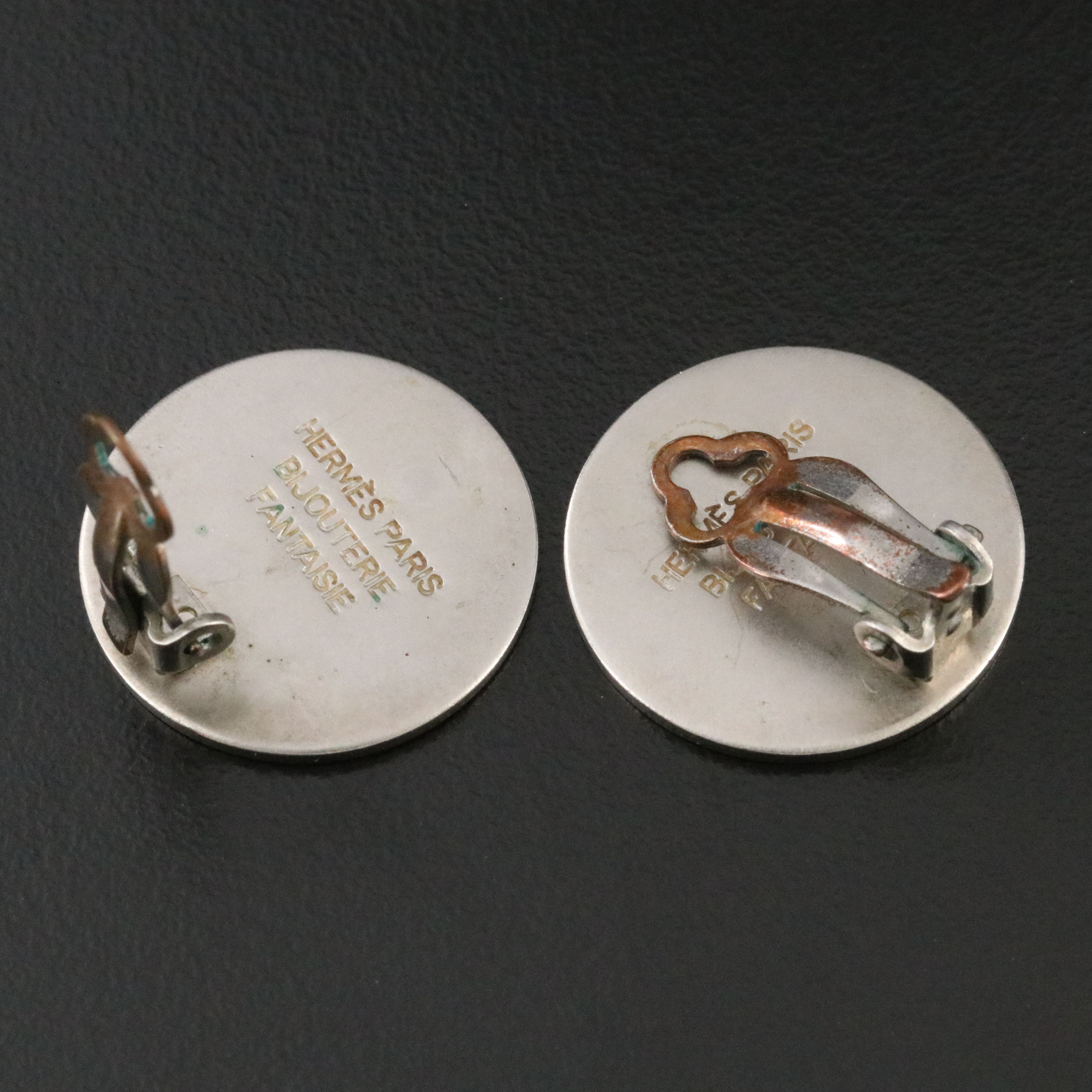 Hermès Clou de Selle Clip Earrings Matte Finish