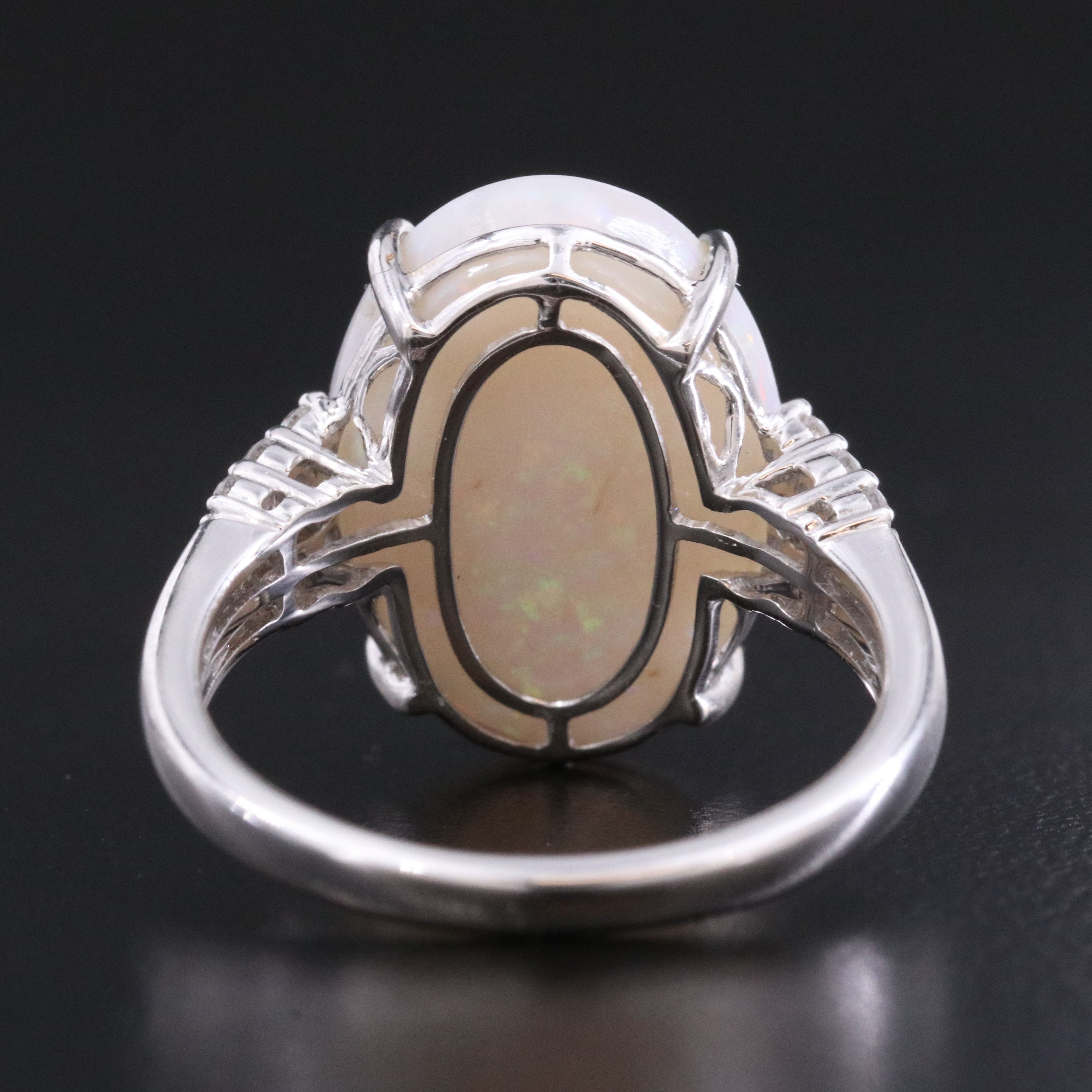 14K Opal and Diamond Ring