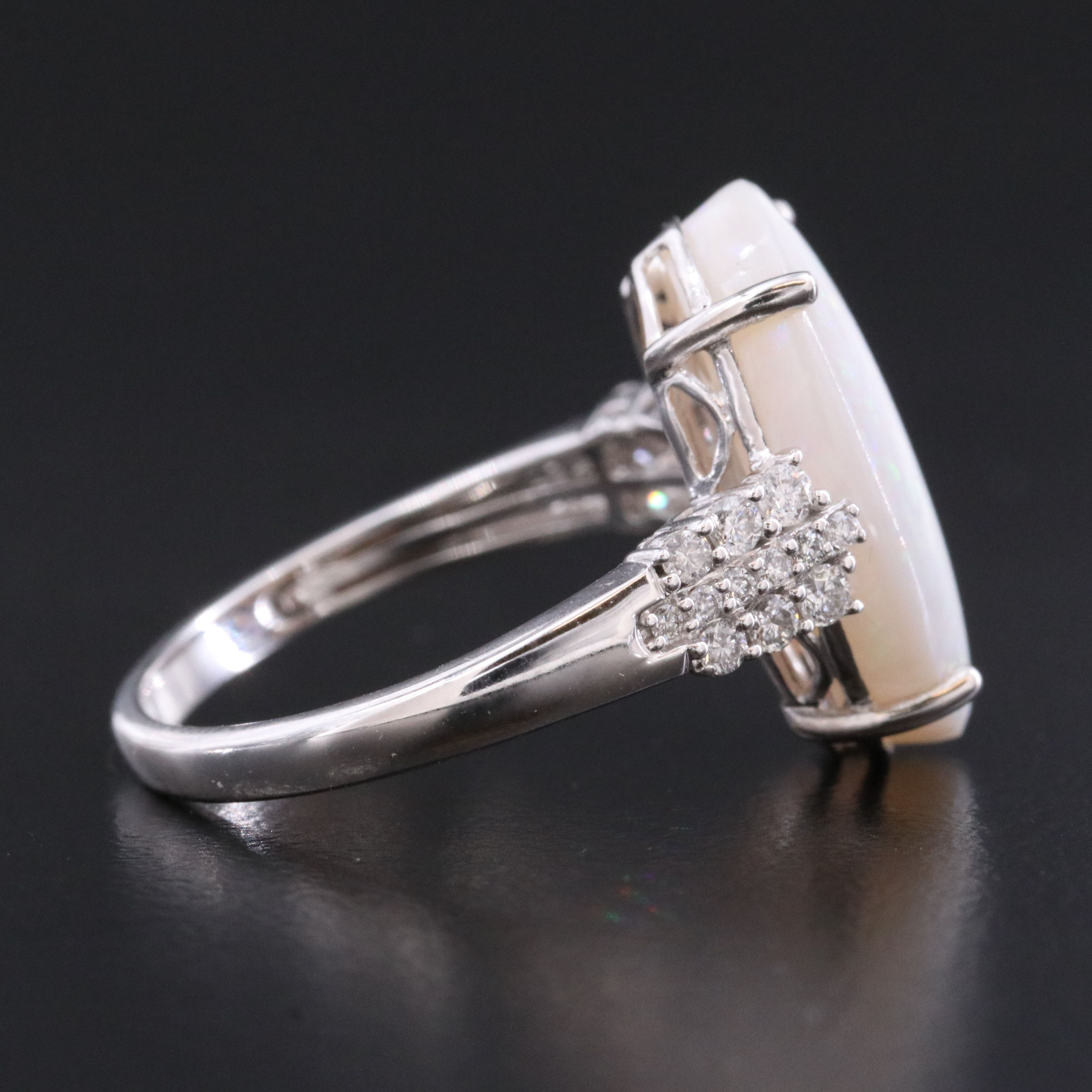 14K Opal and Diamond Ring