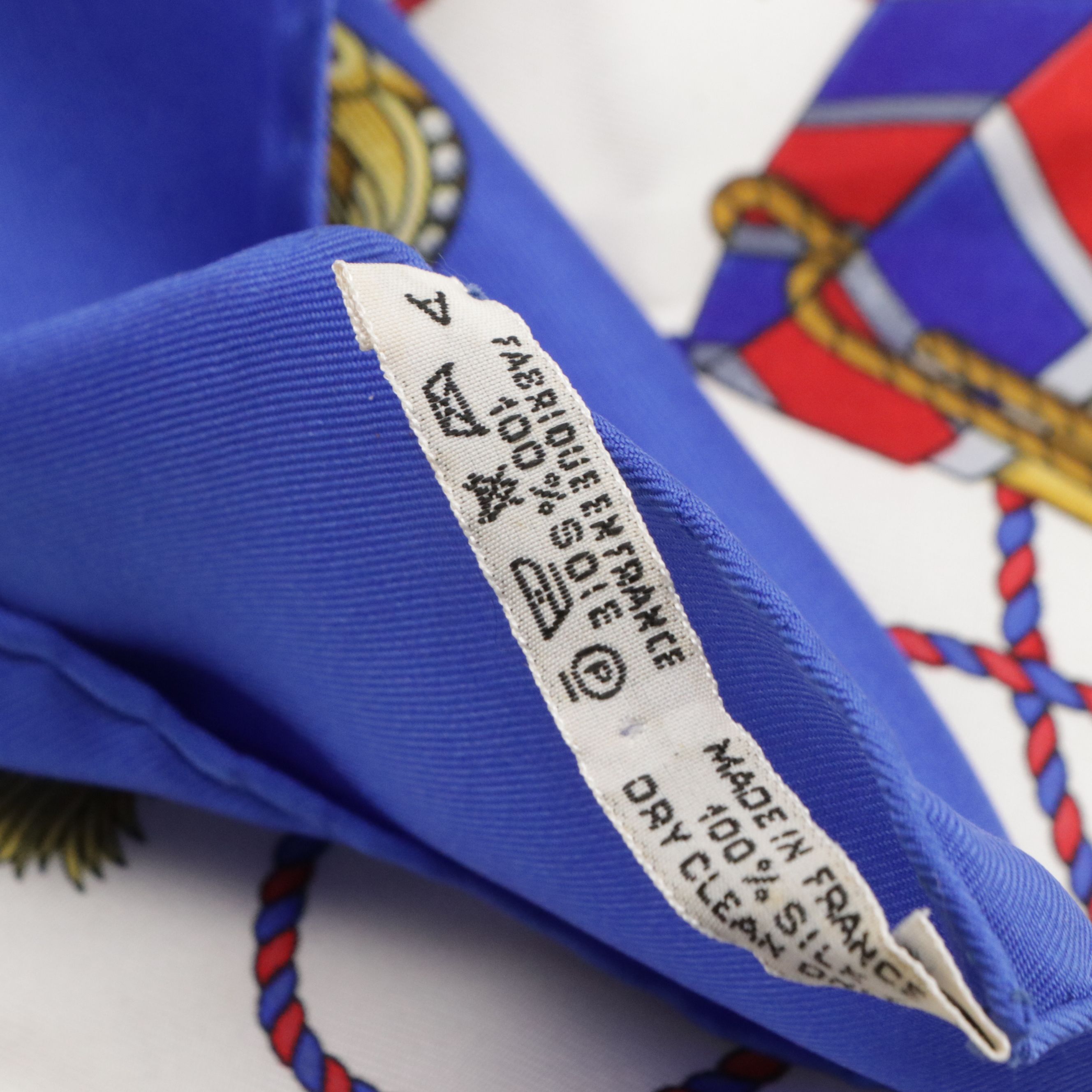 Hermès "Les Tambours" Scarf 90 in Silk Twill