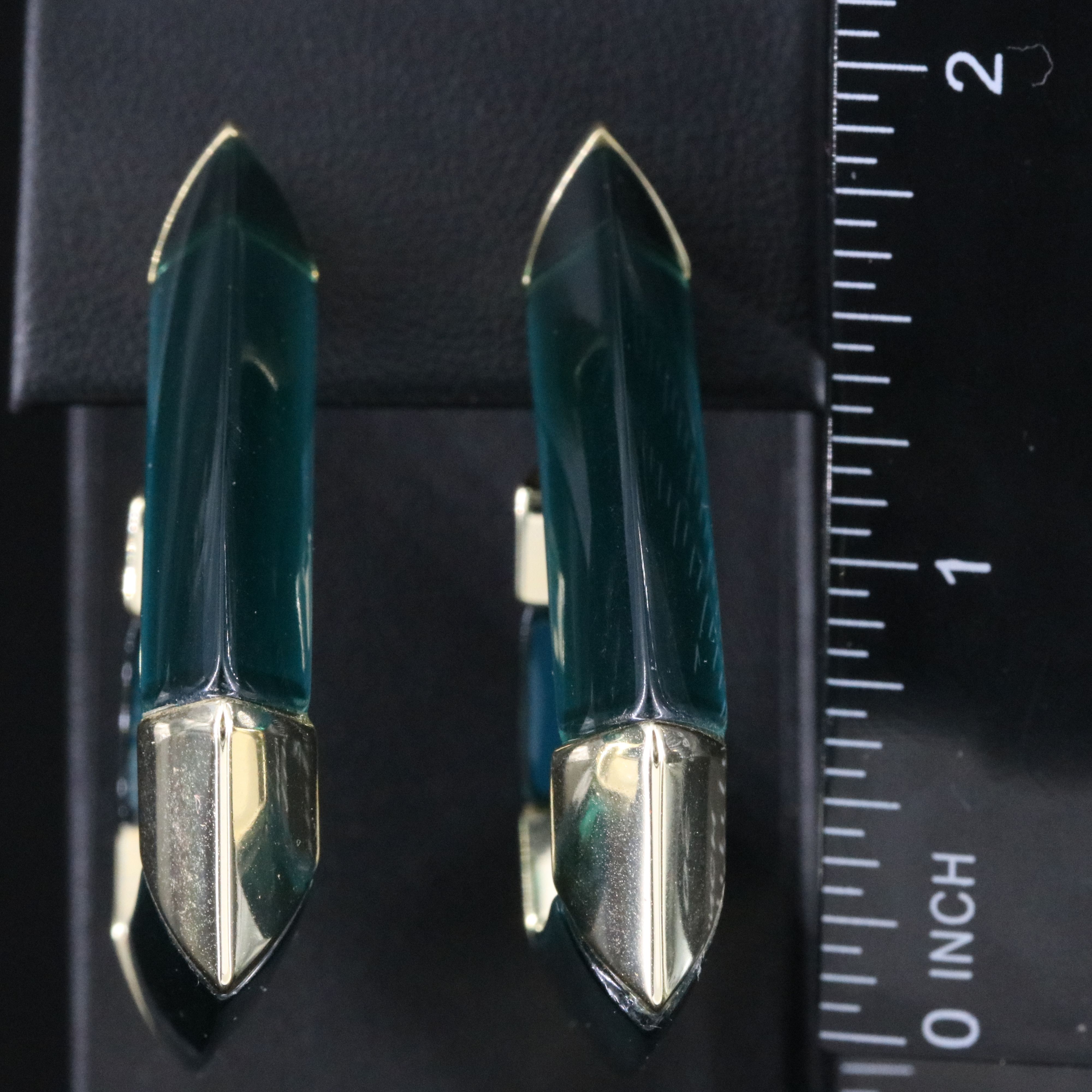 Lucite Geometric Statement Earrings