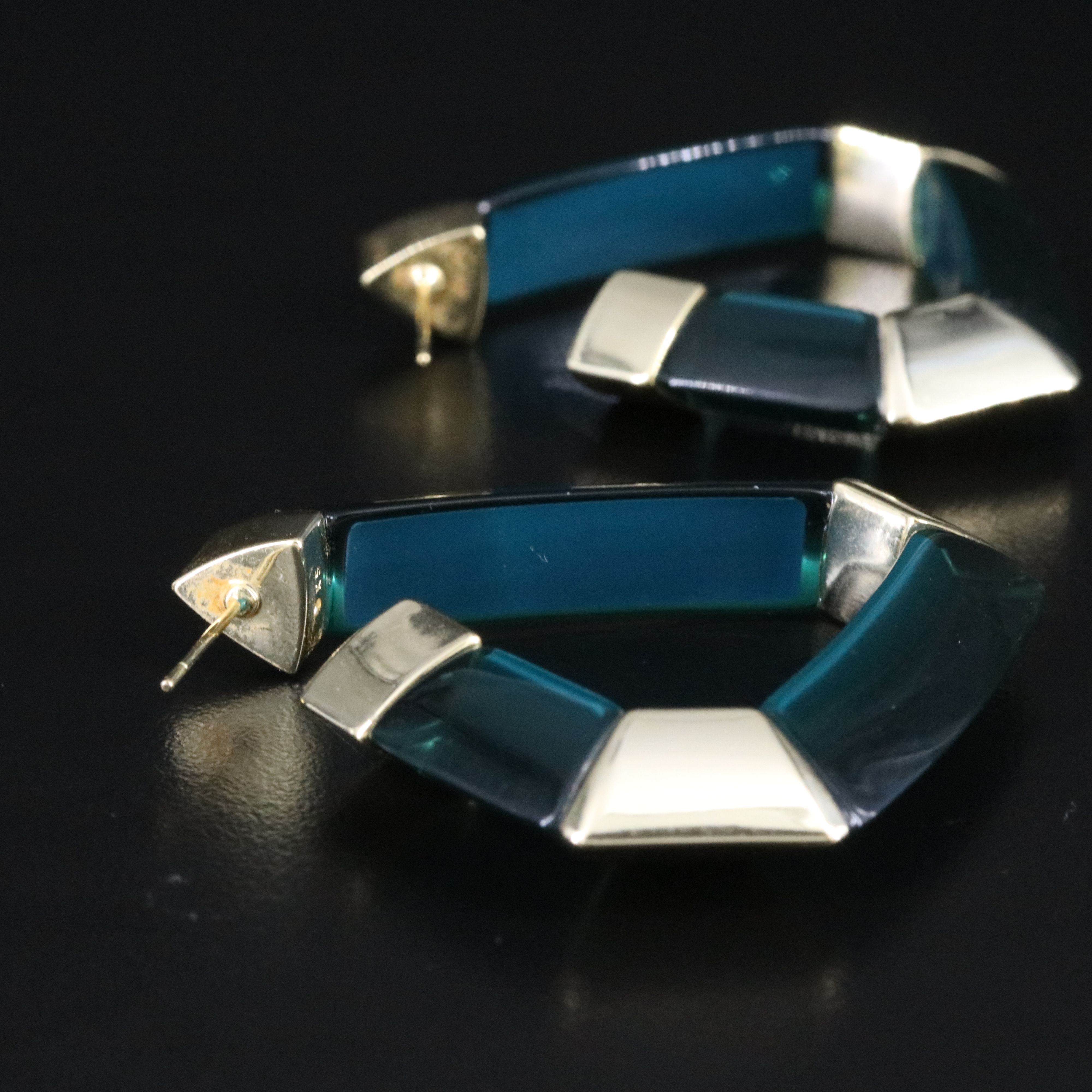 Lucite Geometric Statement Earrings