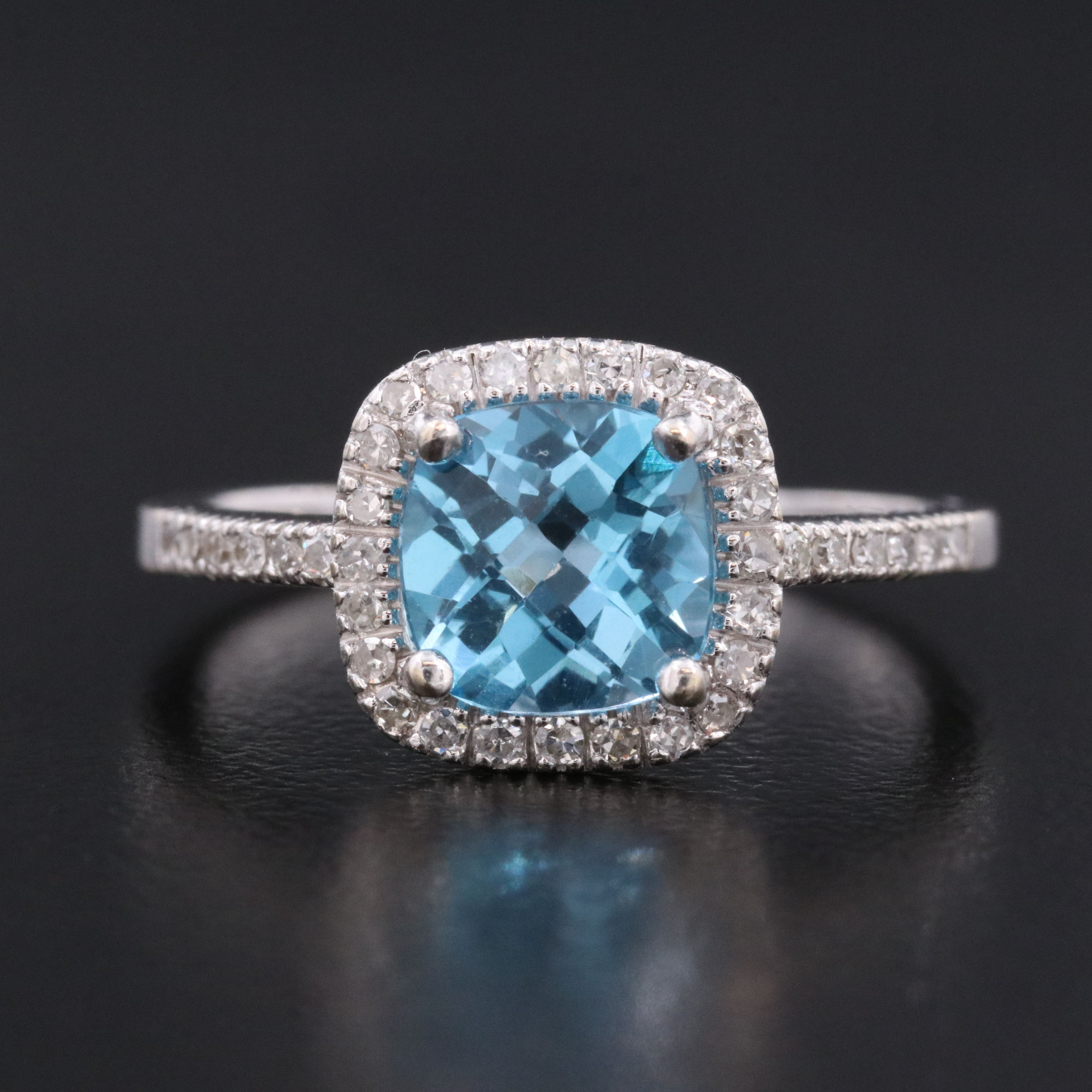 14K Topaz and Diamond Ring