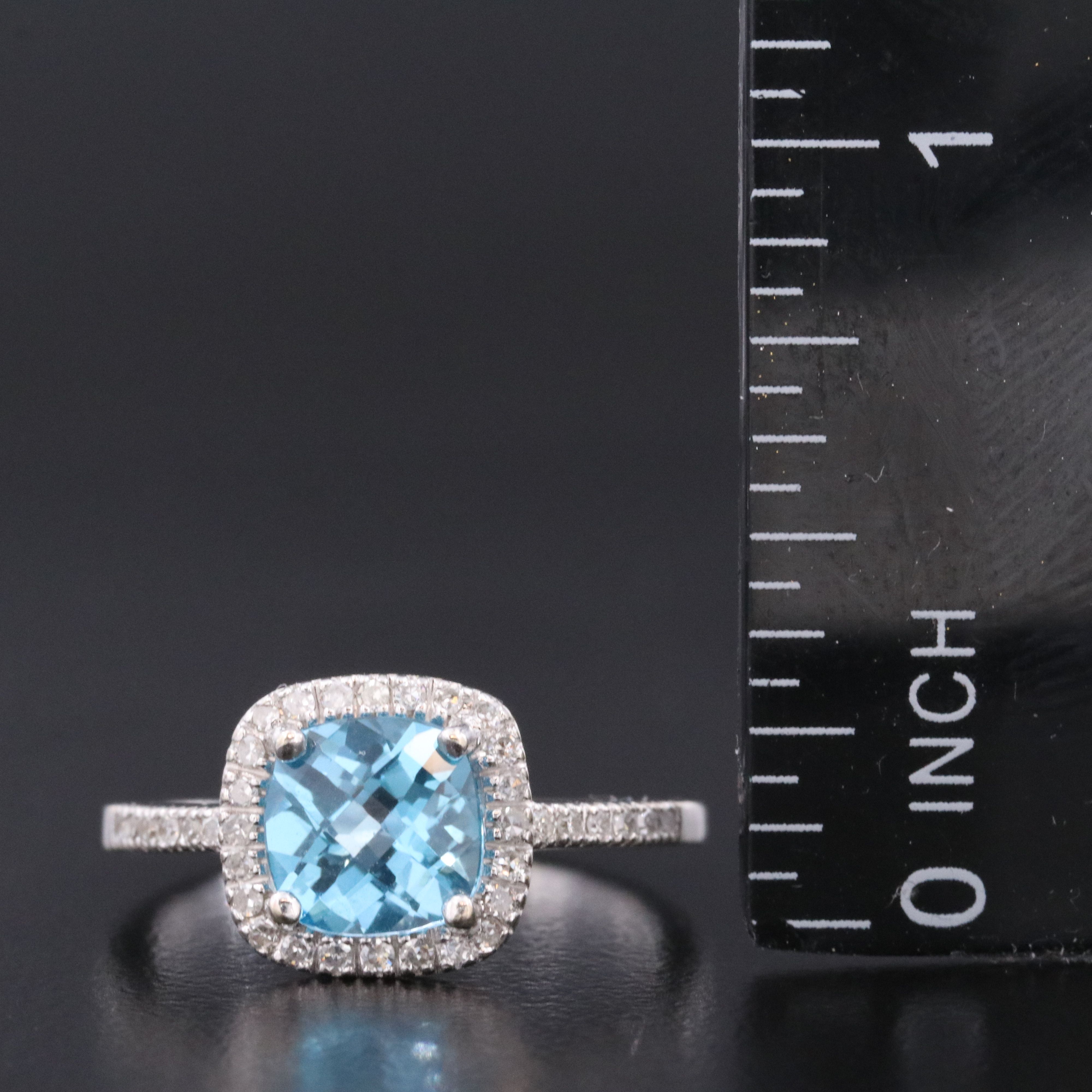 14K Topaz and Diamond Ring