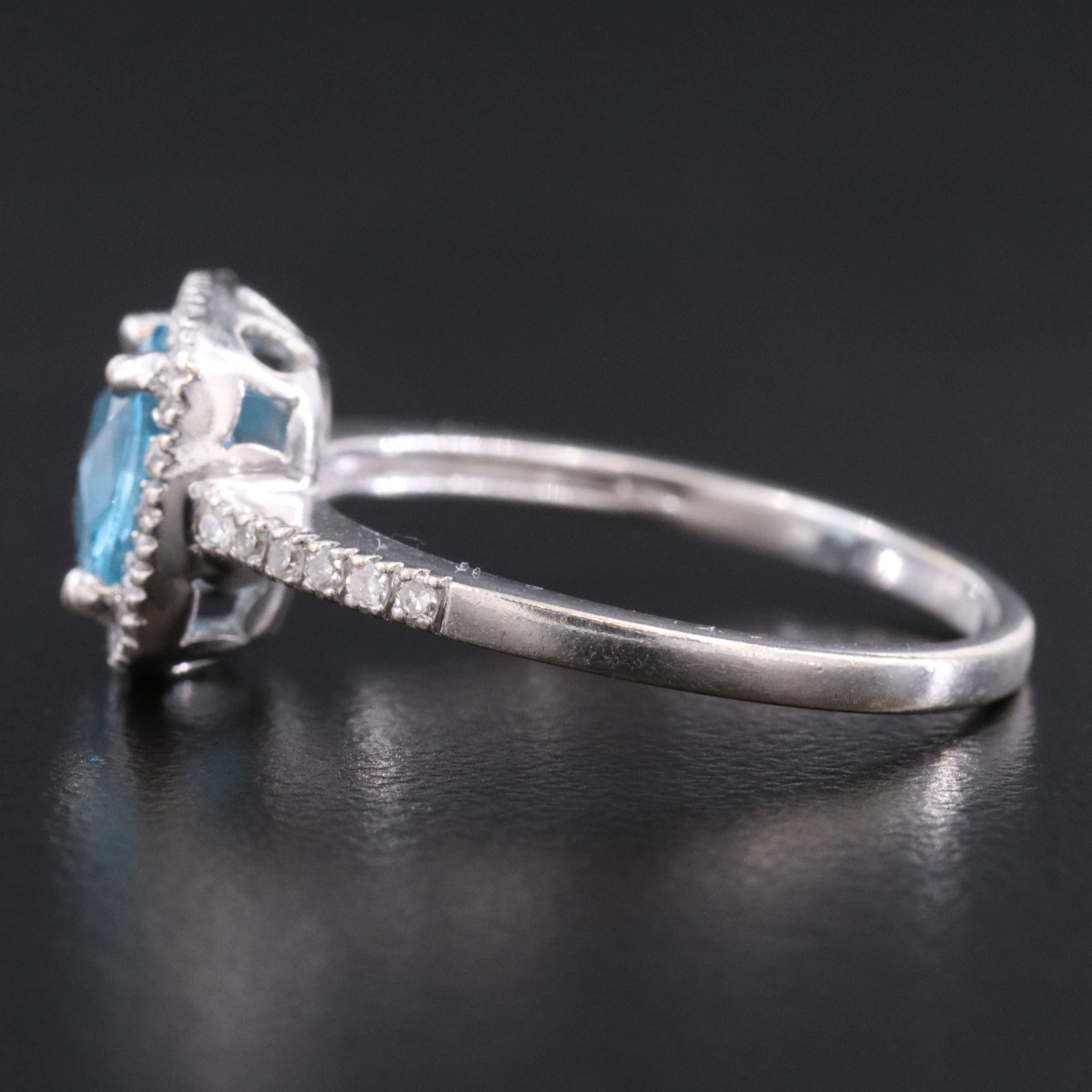 14K Topaz and Diamond Ring