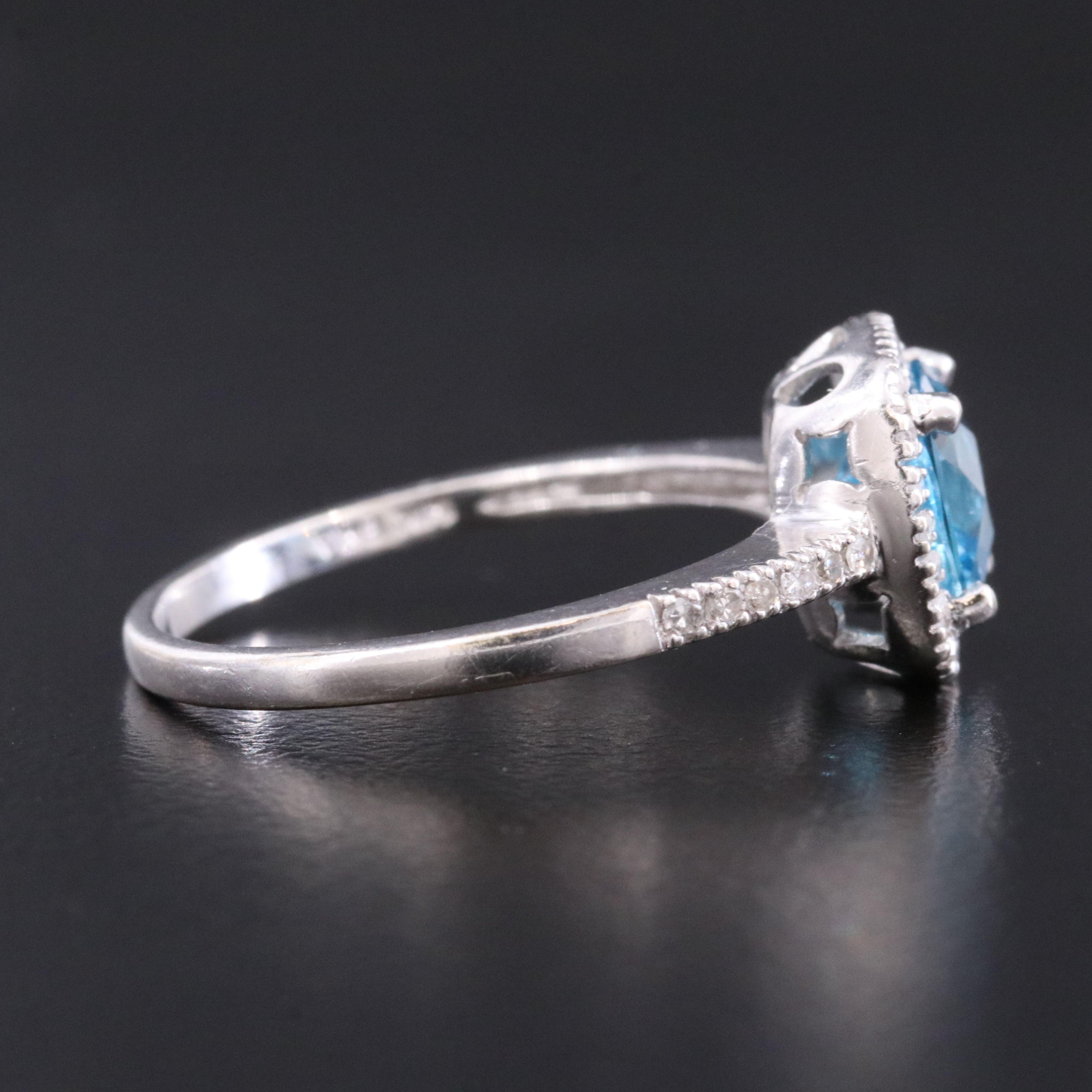 14K Topaz and Diamond Ring