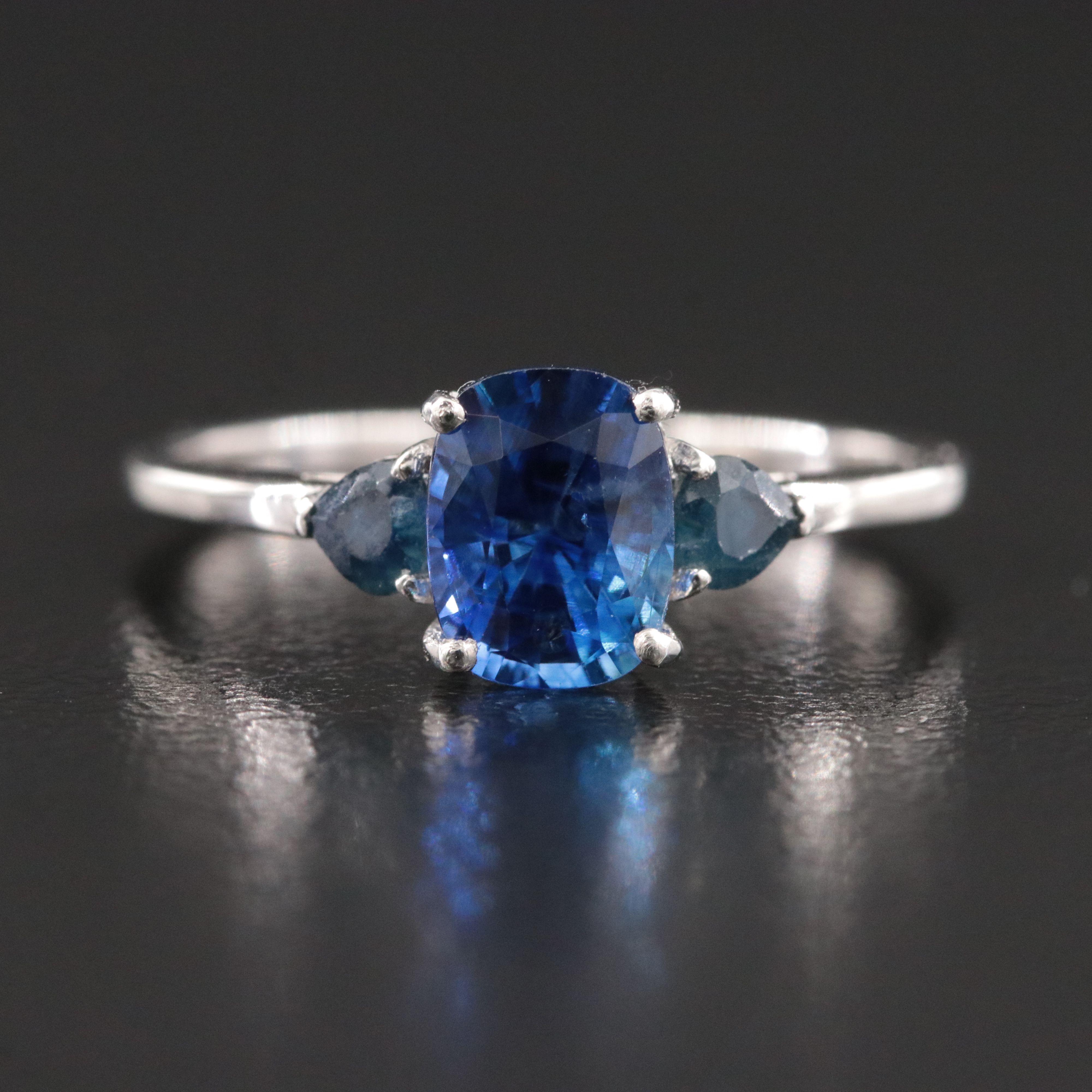 Platinum Sapphire Ring with 1.69 CT Center