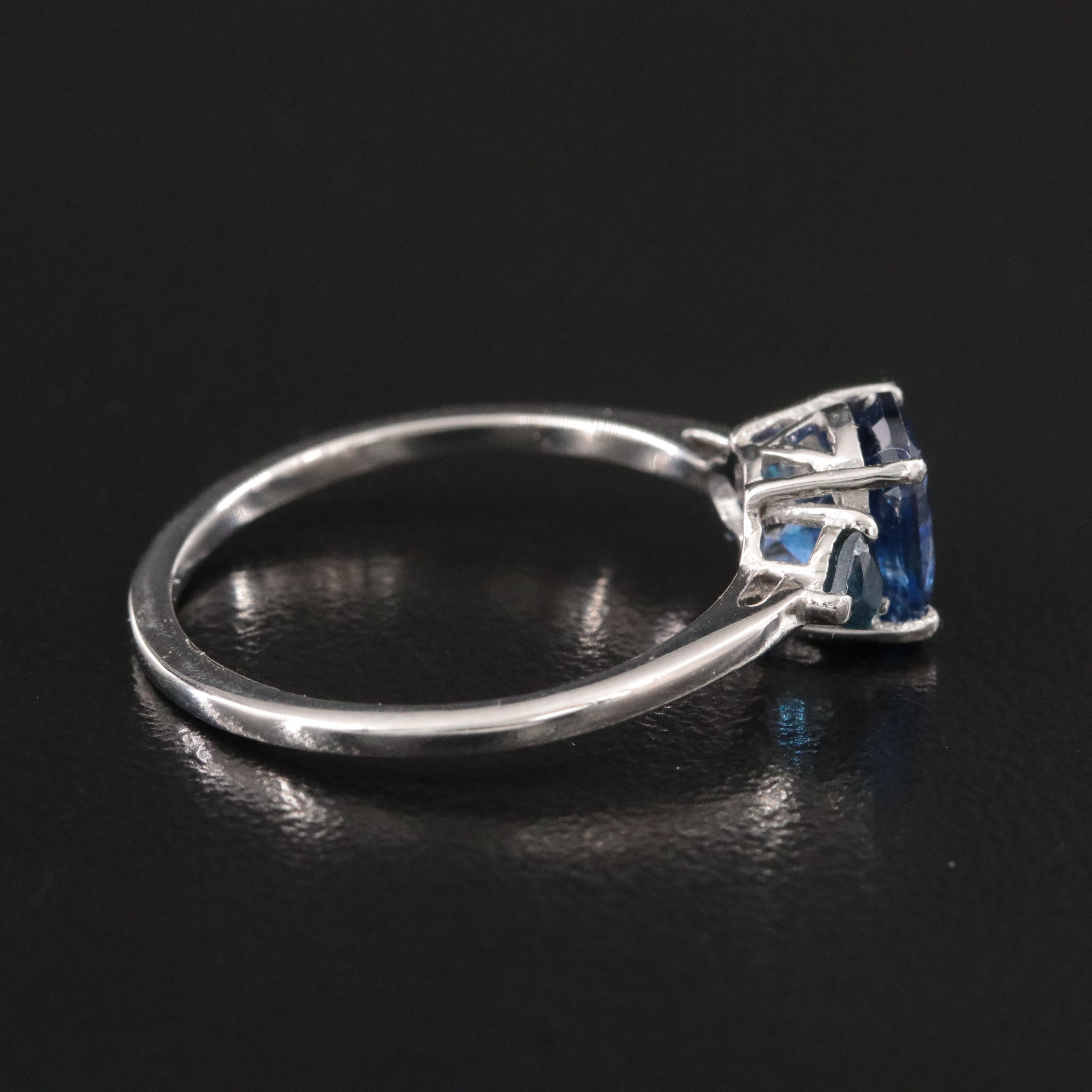 Platinum Sapphire Ring with 1.69 CT Center