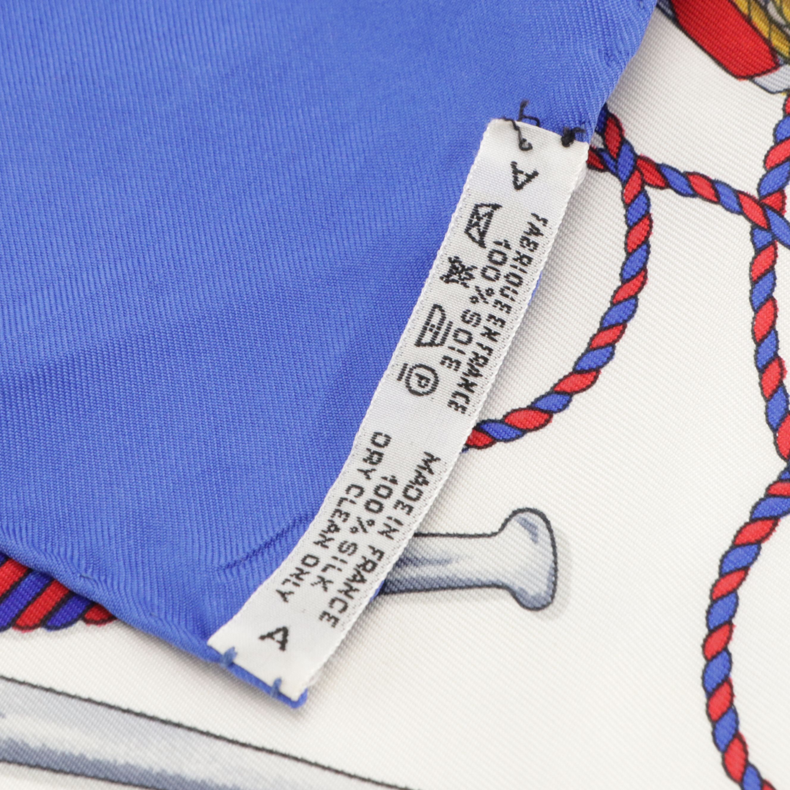 Hermès "Les Tambours" Scarf 90 in Silk Twill