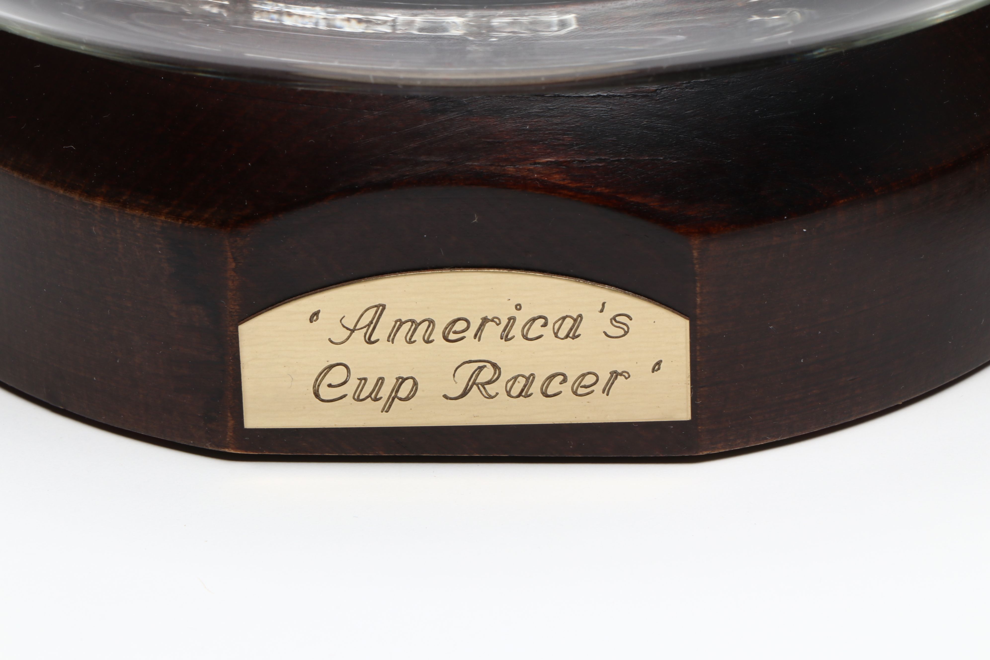 "America's Cup Racer," "Velero," and More Ship in a Bottle Glass Models