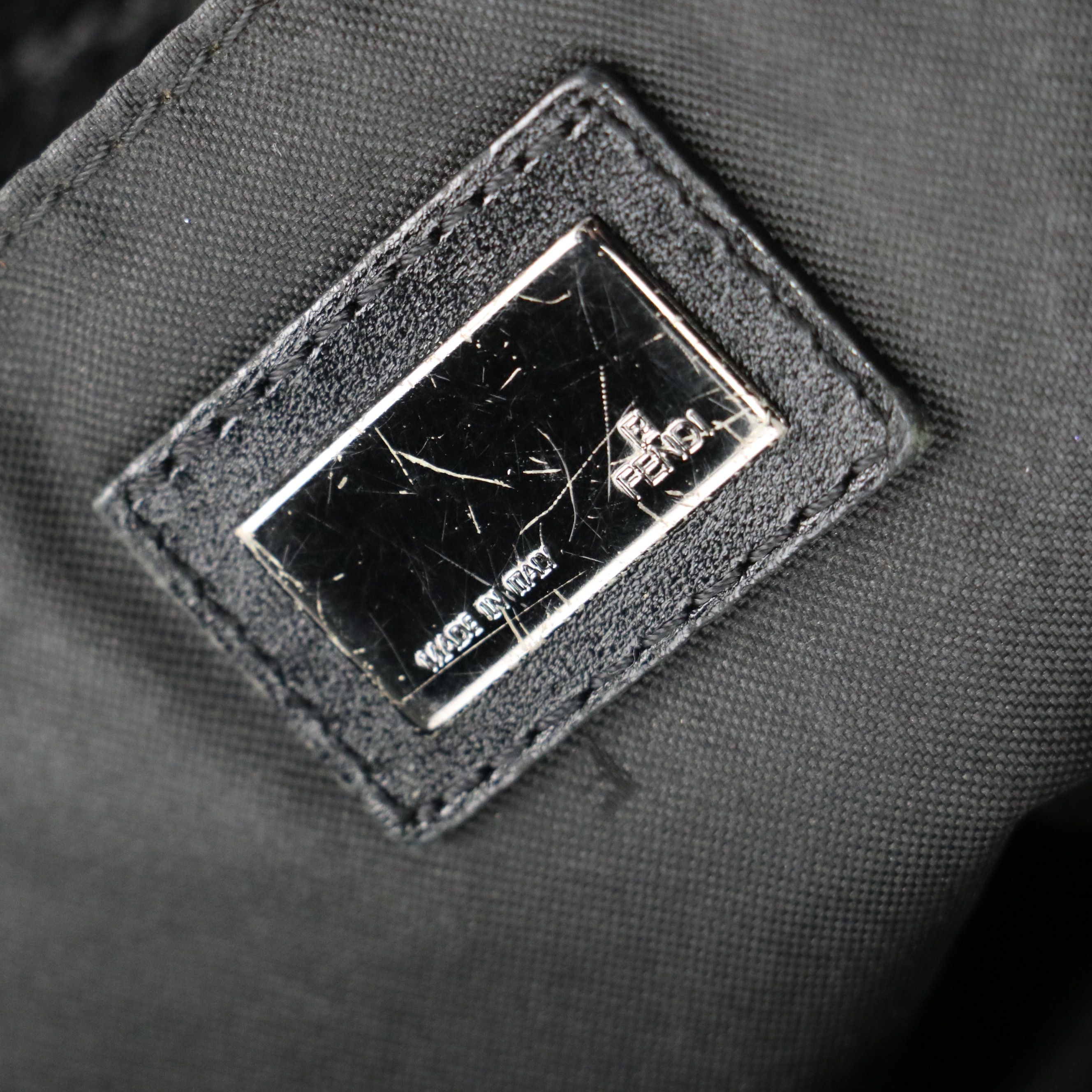 Fendi FF Zucchino Jacquard and Leather Large Crossbody Bag