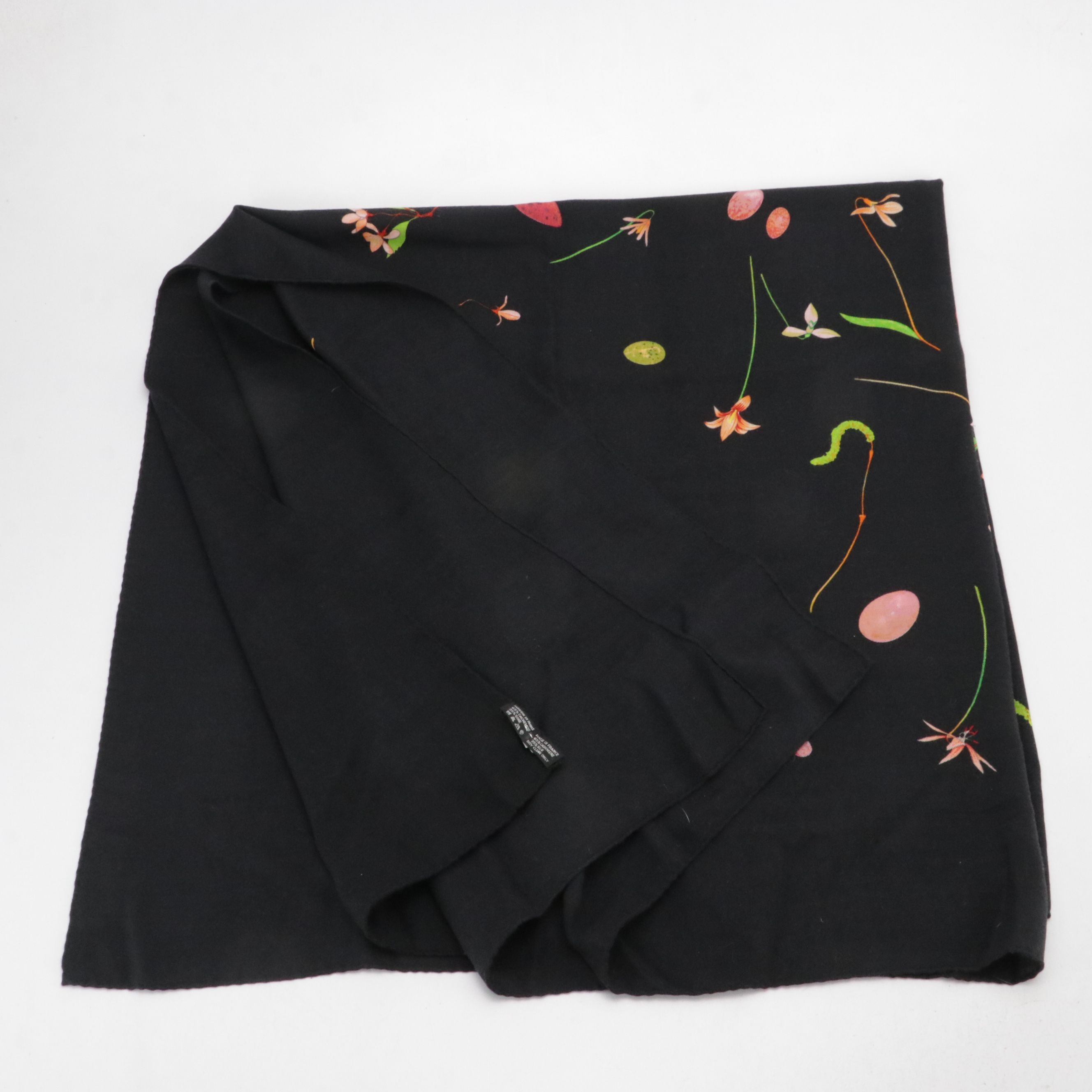 Hermès "Fleurs et Plumes" Scarf 140 in Cashmere/Silk Blend with Box