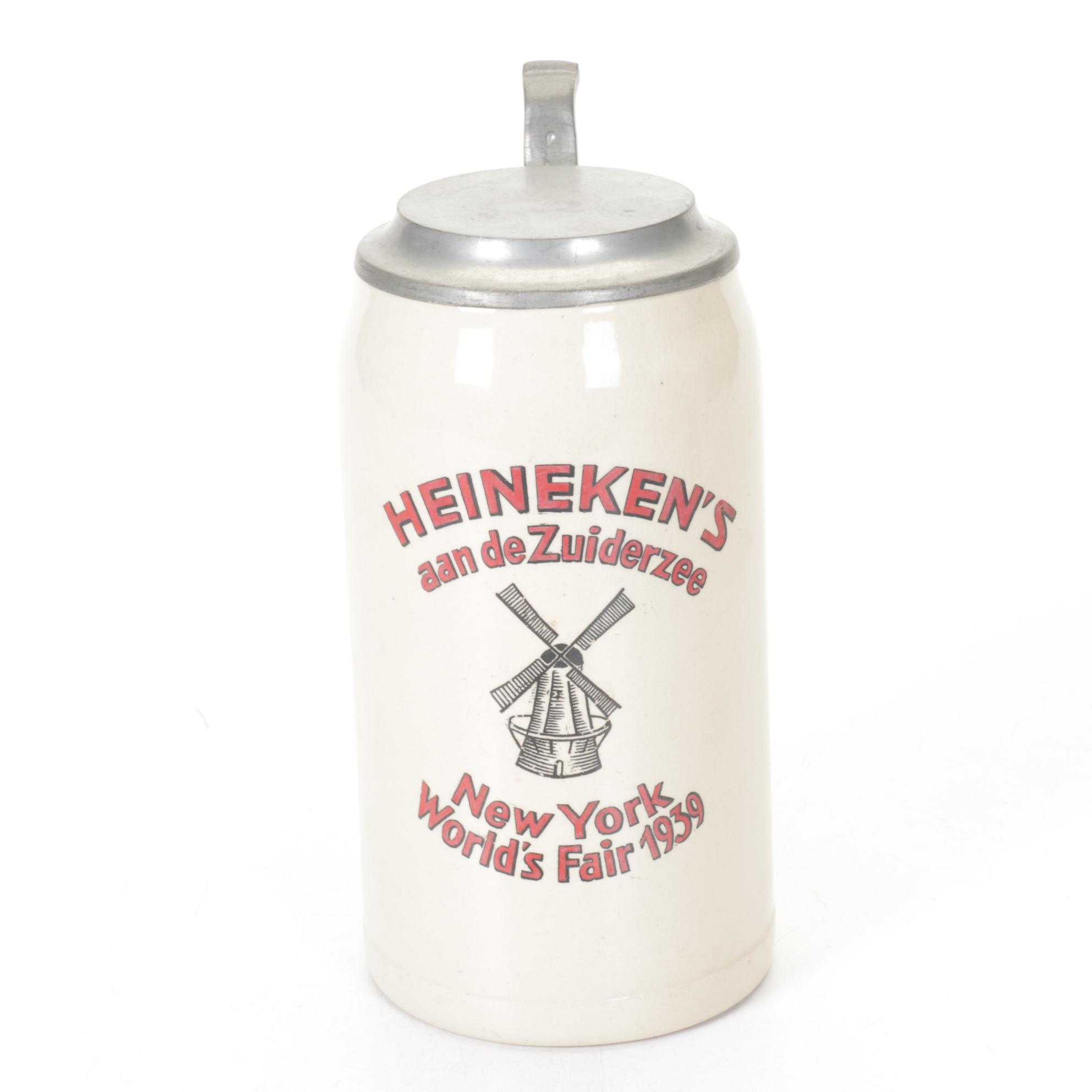 Heineken's New York World's Fair 1939 Stein with German Beer Stein