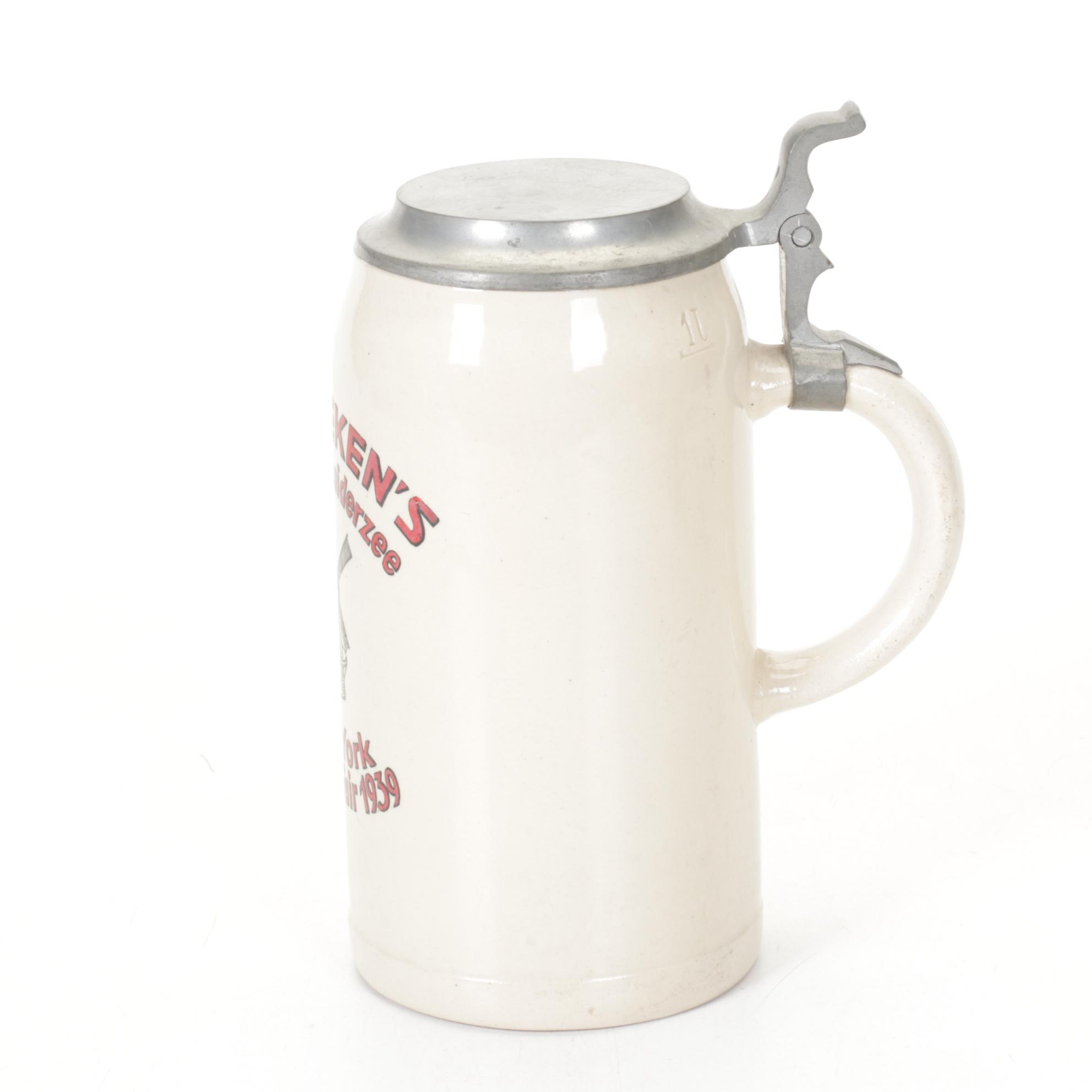 Heineken's New York World's Fair 1939 Stein with German Beer Stein